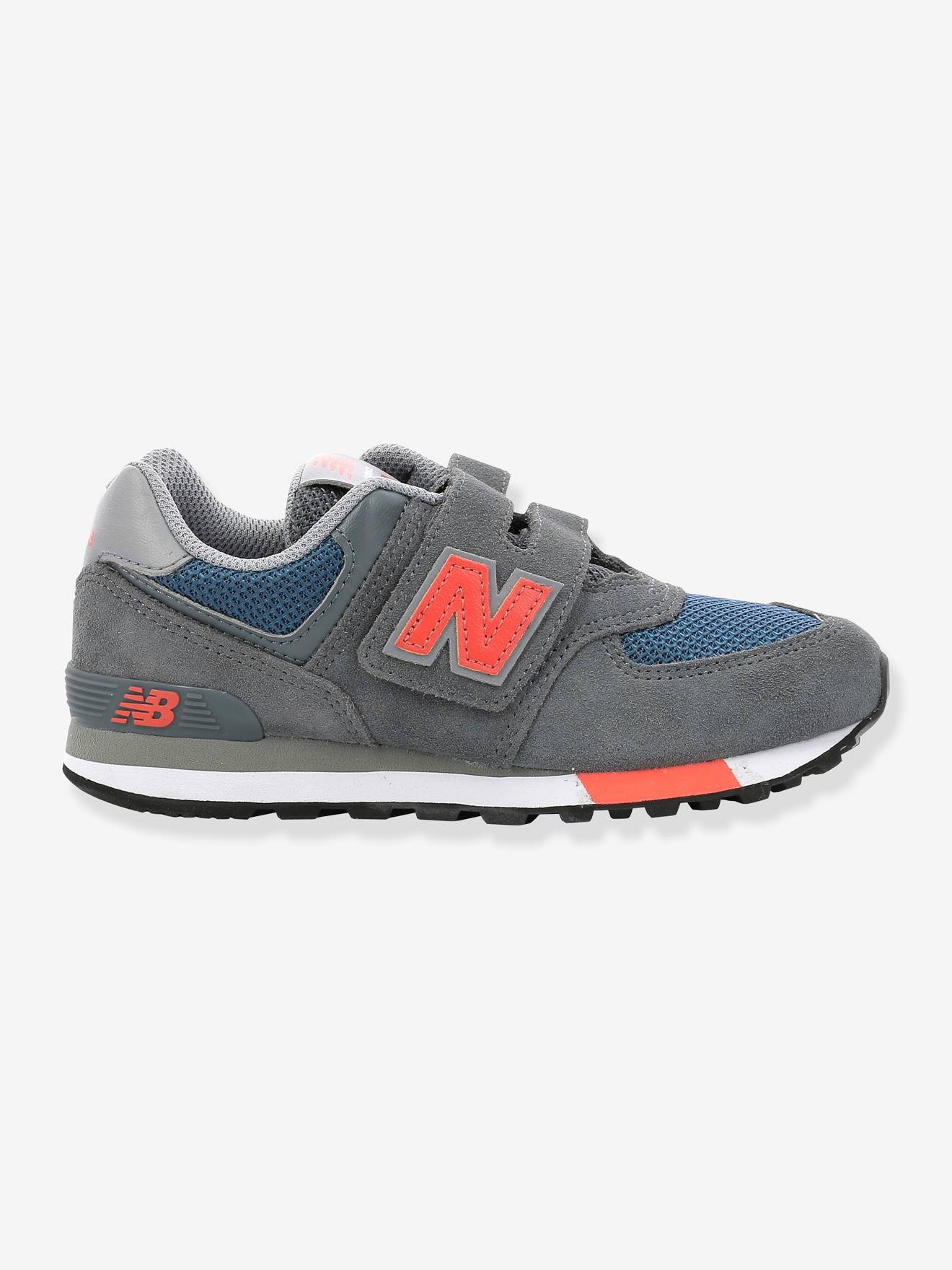Leren sneakers met klittenband voor babyjongens 574 NEW BALANCE - grijs,  Schoenen