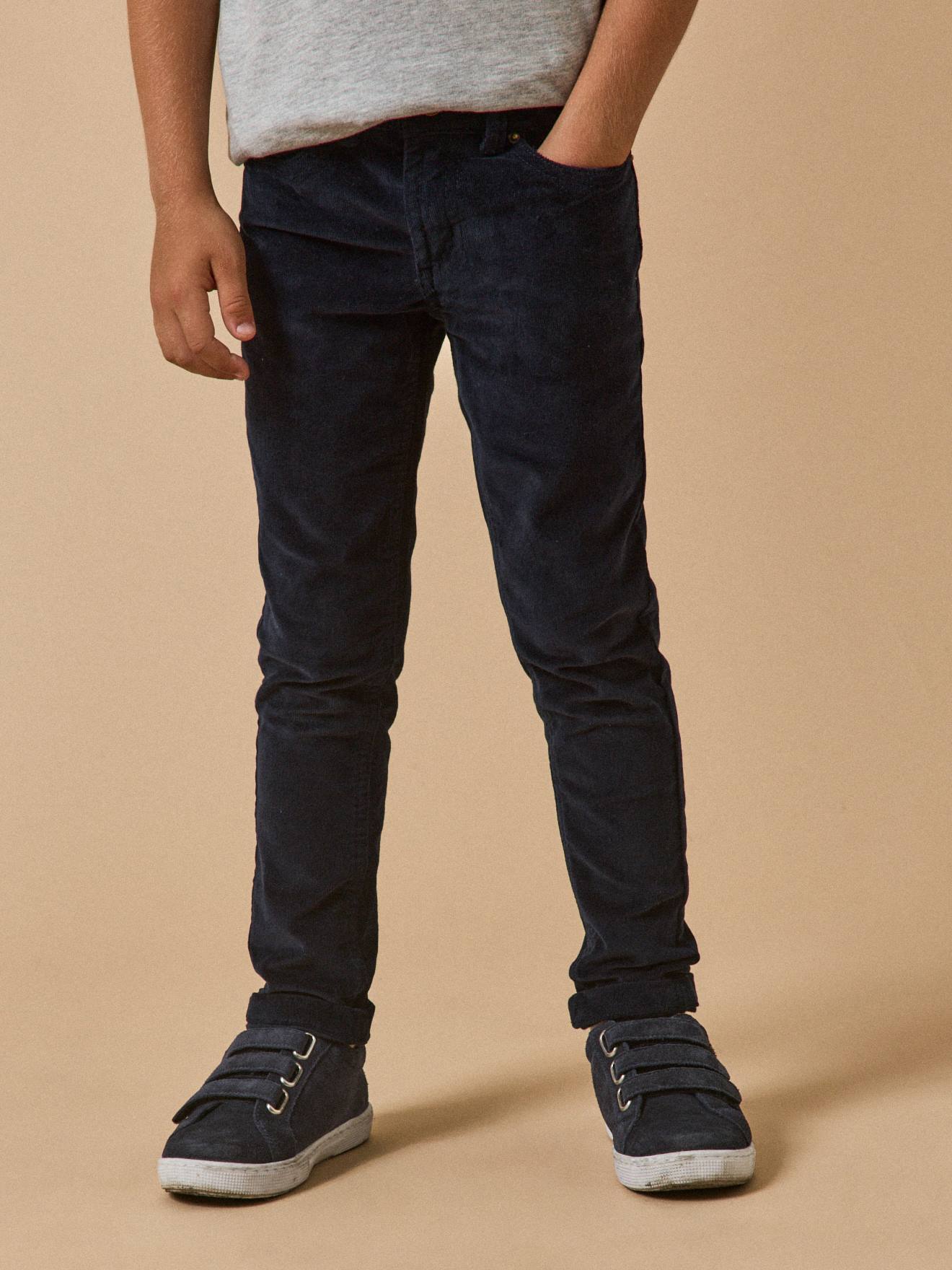 Slim fit broek in fluweel / velours voor jongens CYRILLUS afbeelding