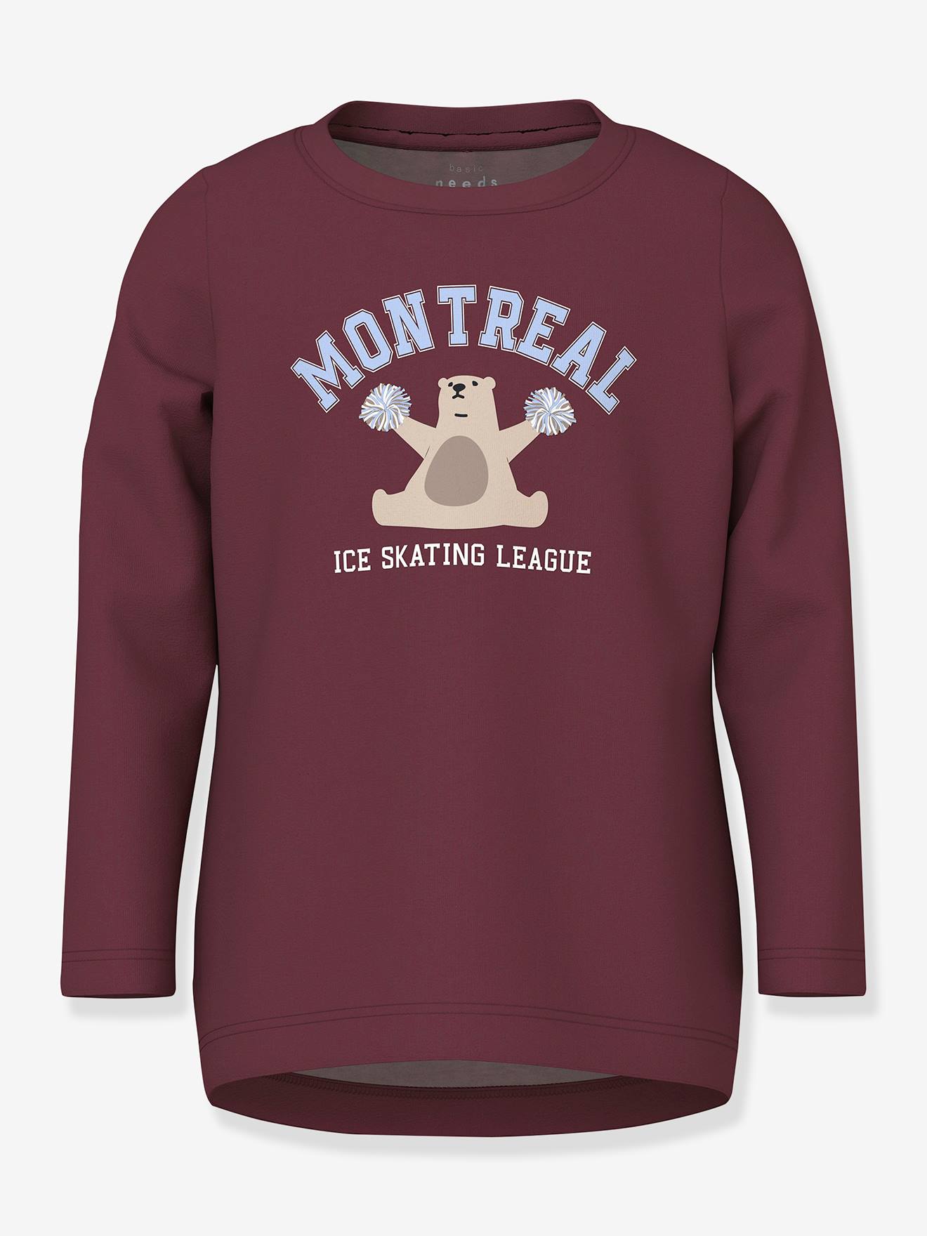 T-shirt met lange mouwen NMFVIX meisje NAME IT bordeauxrood