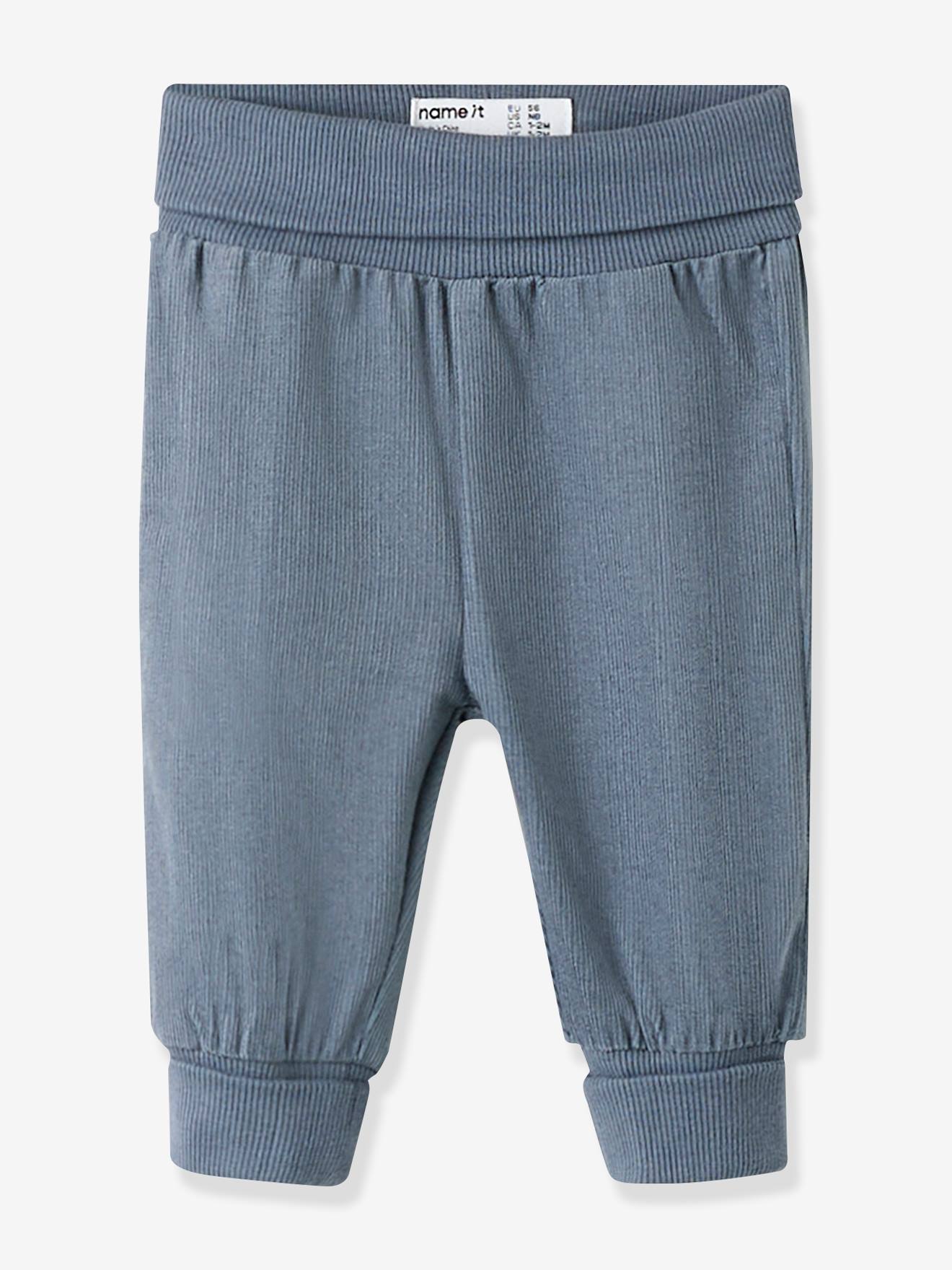 Broek van ribfluweel NBMSASALLE baby jongen NAME IT grijsblauw