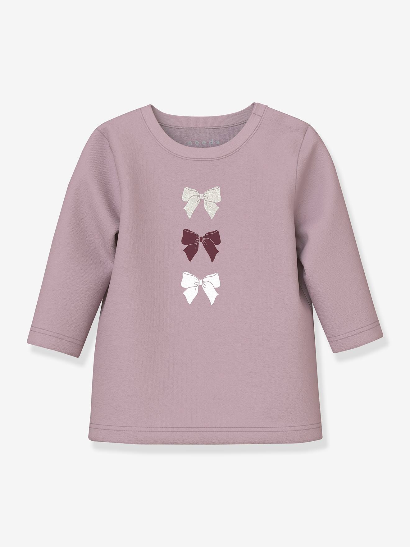 T-shirt met lange mouwen NBFVUBIE baby meisje NAME IT Boxy-Fit lila