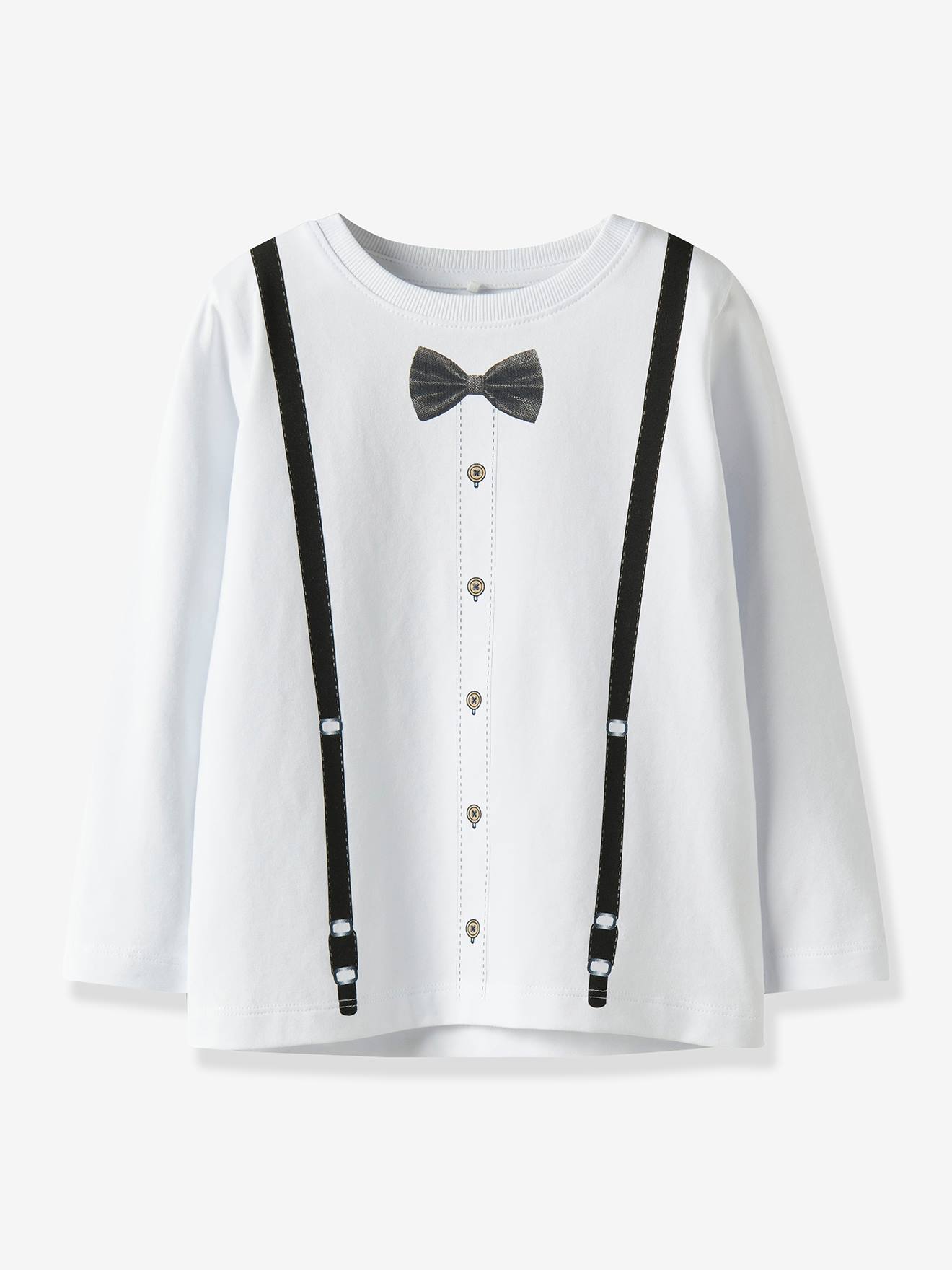 NMMRYDER t-shirt met lange mouwen voor jongens NAME IT Boxy-Fit wit