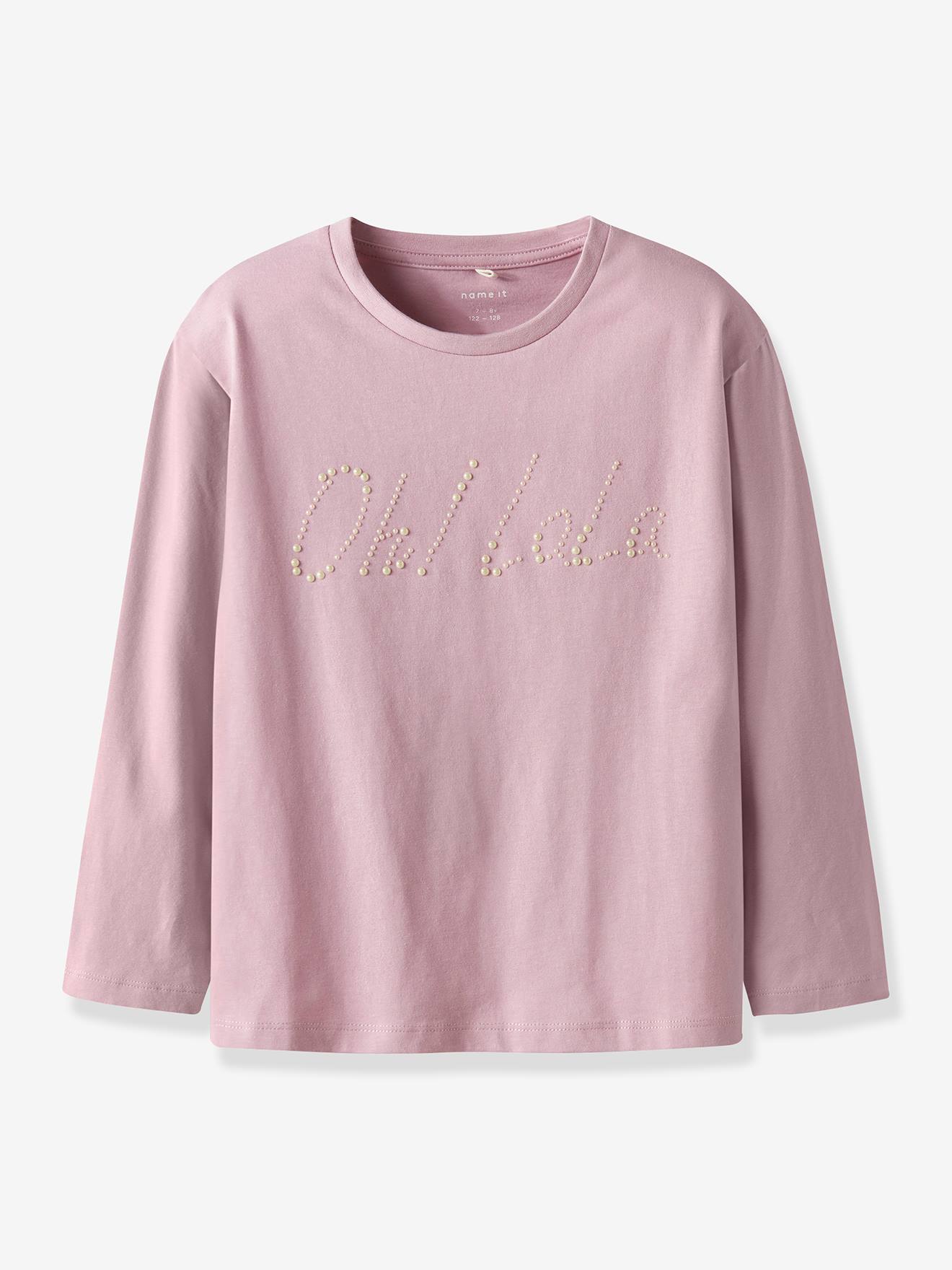 T-shirt met lange mouwen NKFRIKU meisje NAME IT Boxy-Fit lila