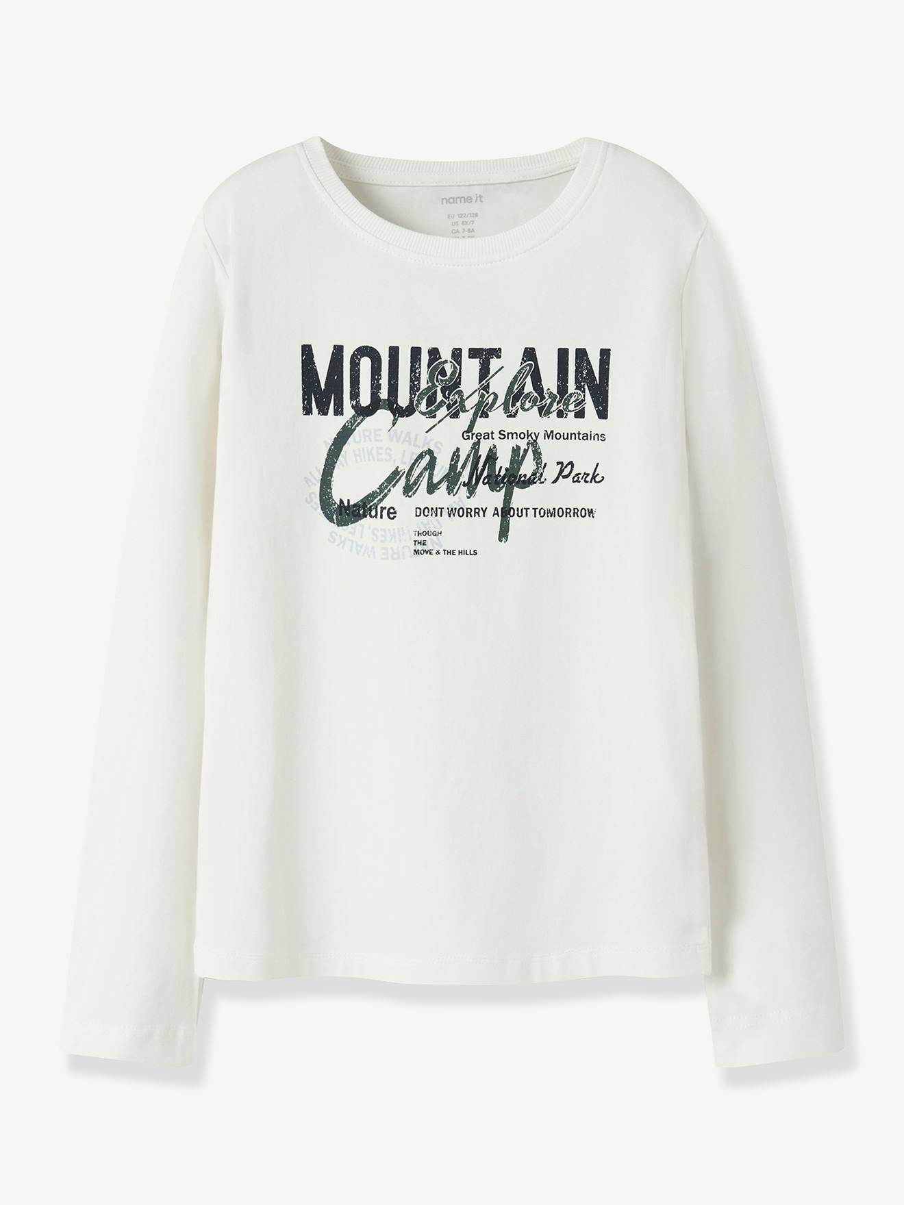 T-shirt met lange mouwen NKMVUX jongen NAME IT ecru