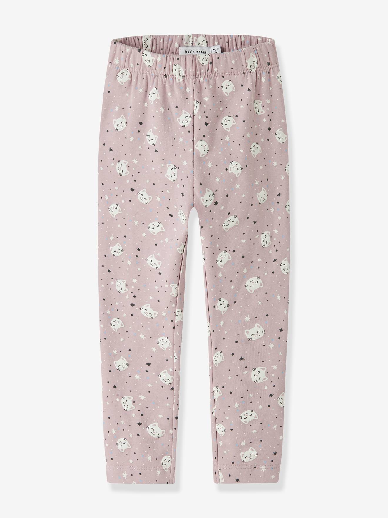 Gedrukte NMFDAVINA legging en velours voor meisjes van NAME IT lila