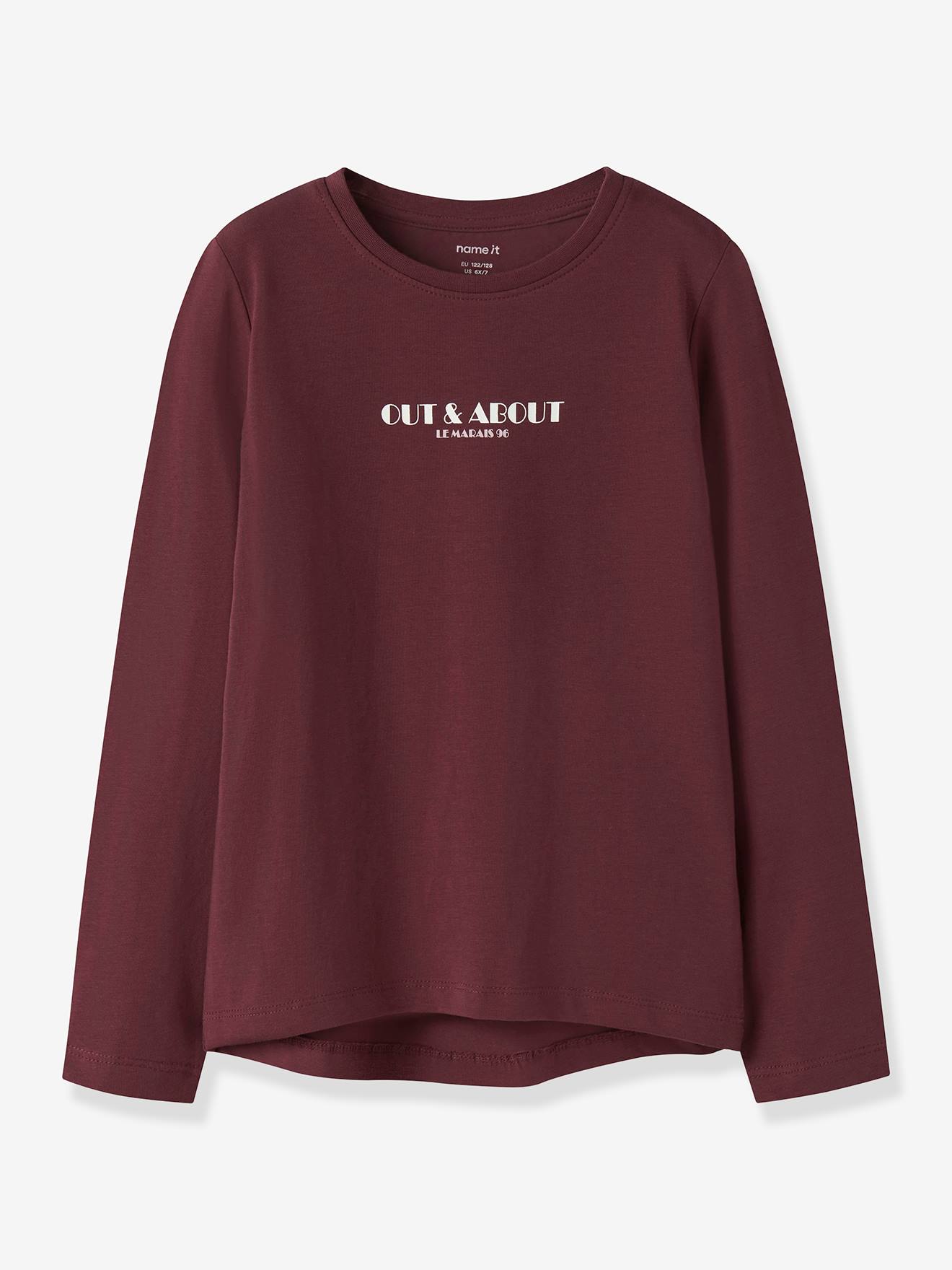 T-shirt met lange mouwen NKFVIX meisje NAME IT bordeauxrood