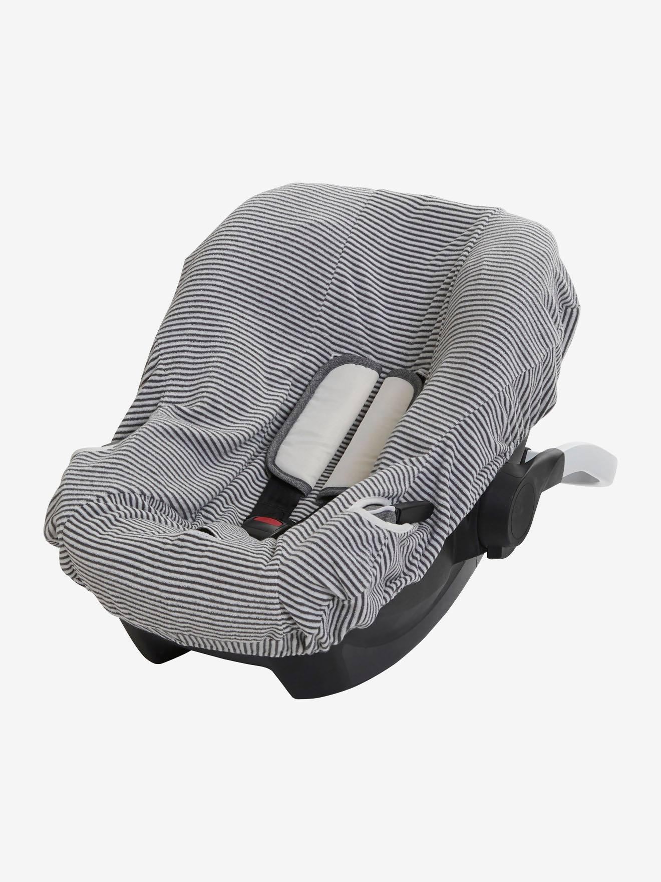 Elastische hoes voor kinderzitjes van Groep 0+ gestreept ivoor