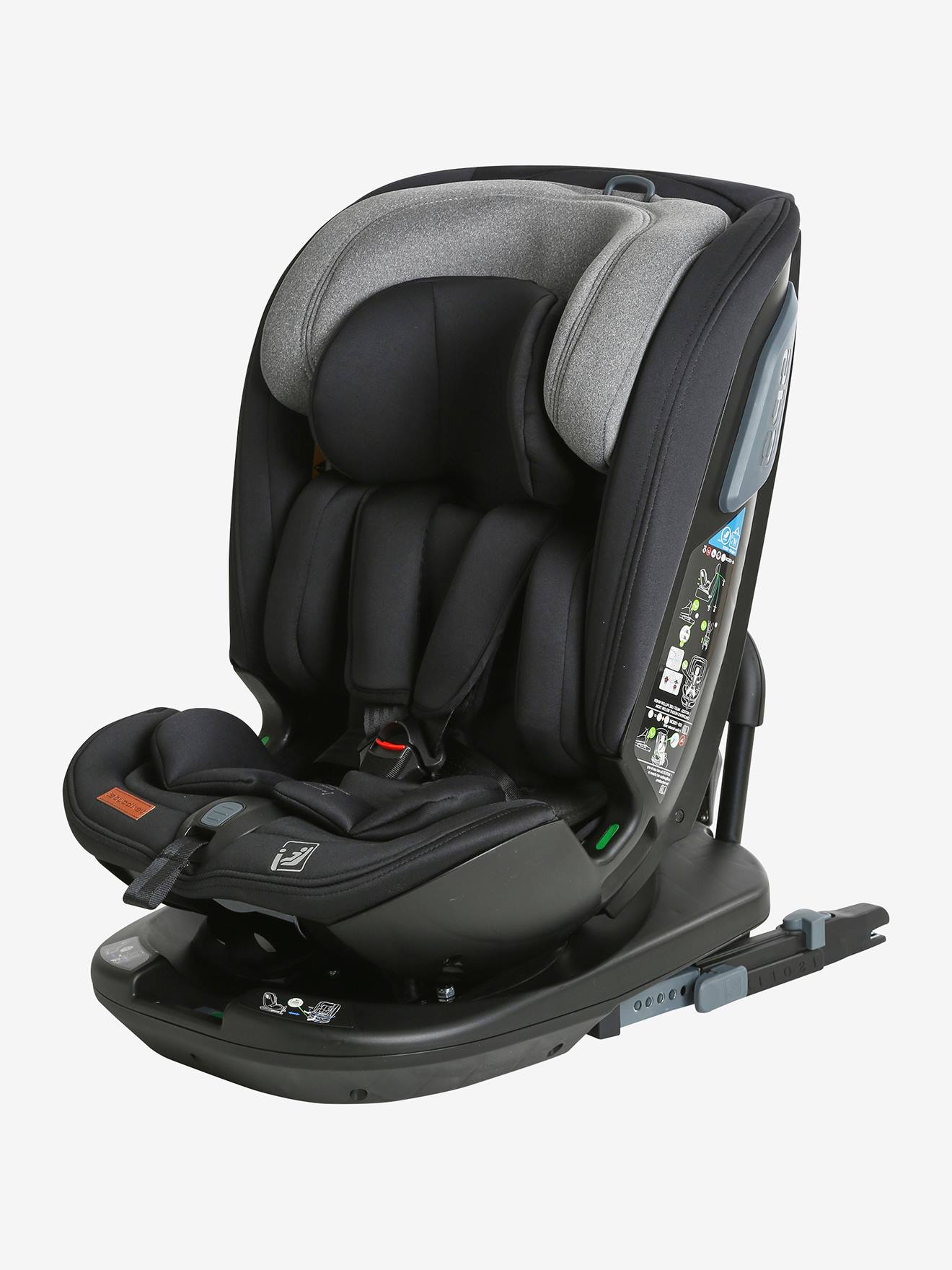 Draaibare autostoel i-Size groep 0+/1/2/3 Roll&Sit VERTBAUDET veel zwart afbeelding