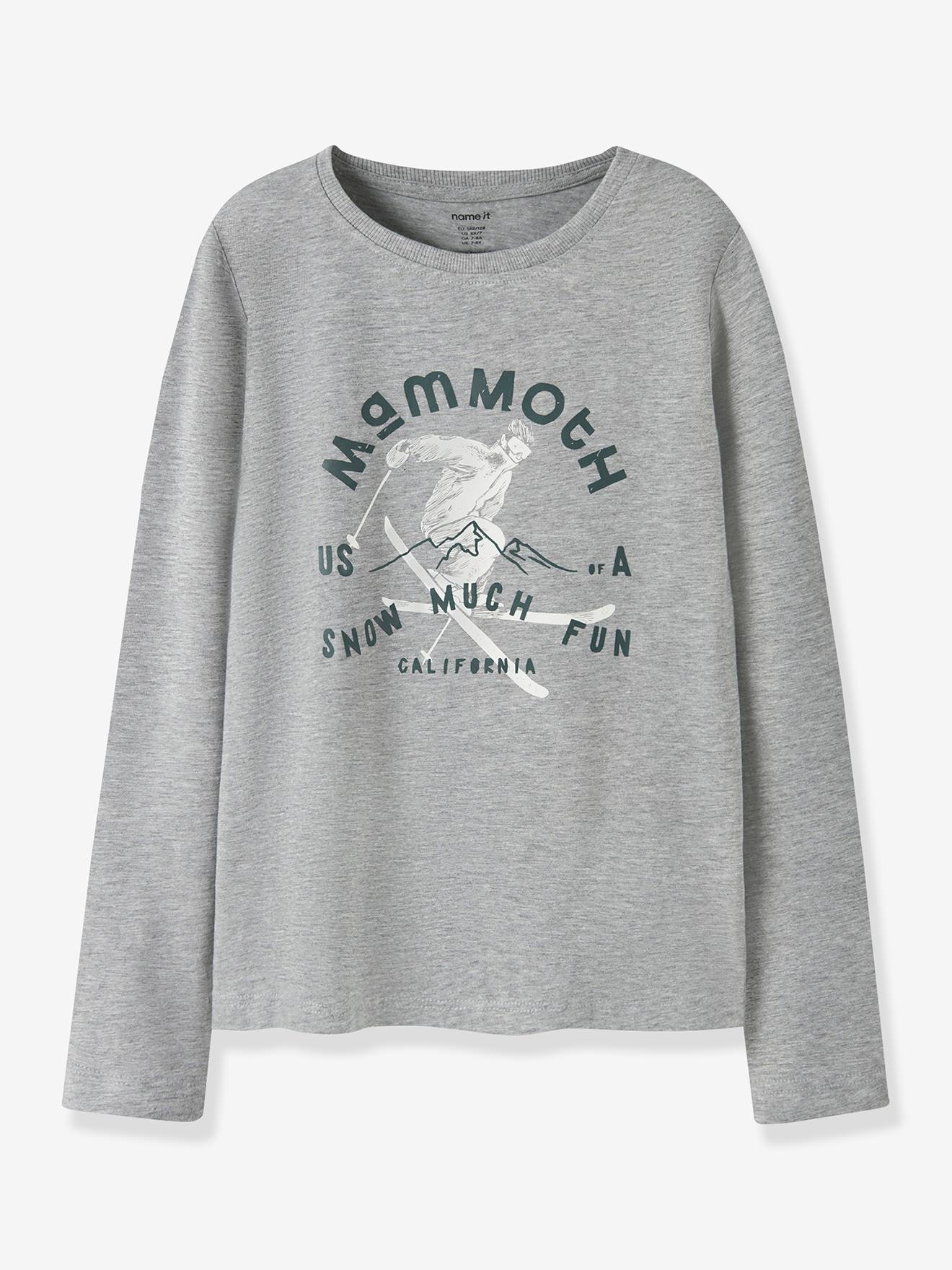 T-shirt met lange mouwen NKMVUX jongen NAME IT gemêleerd grijs