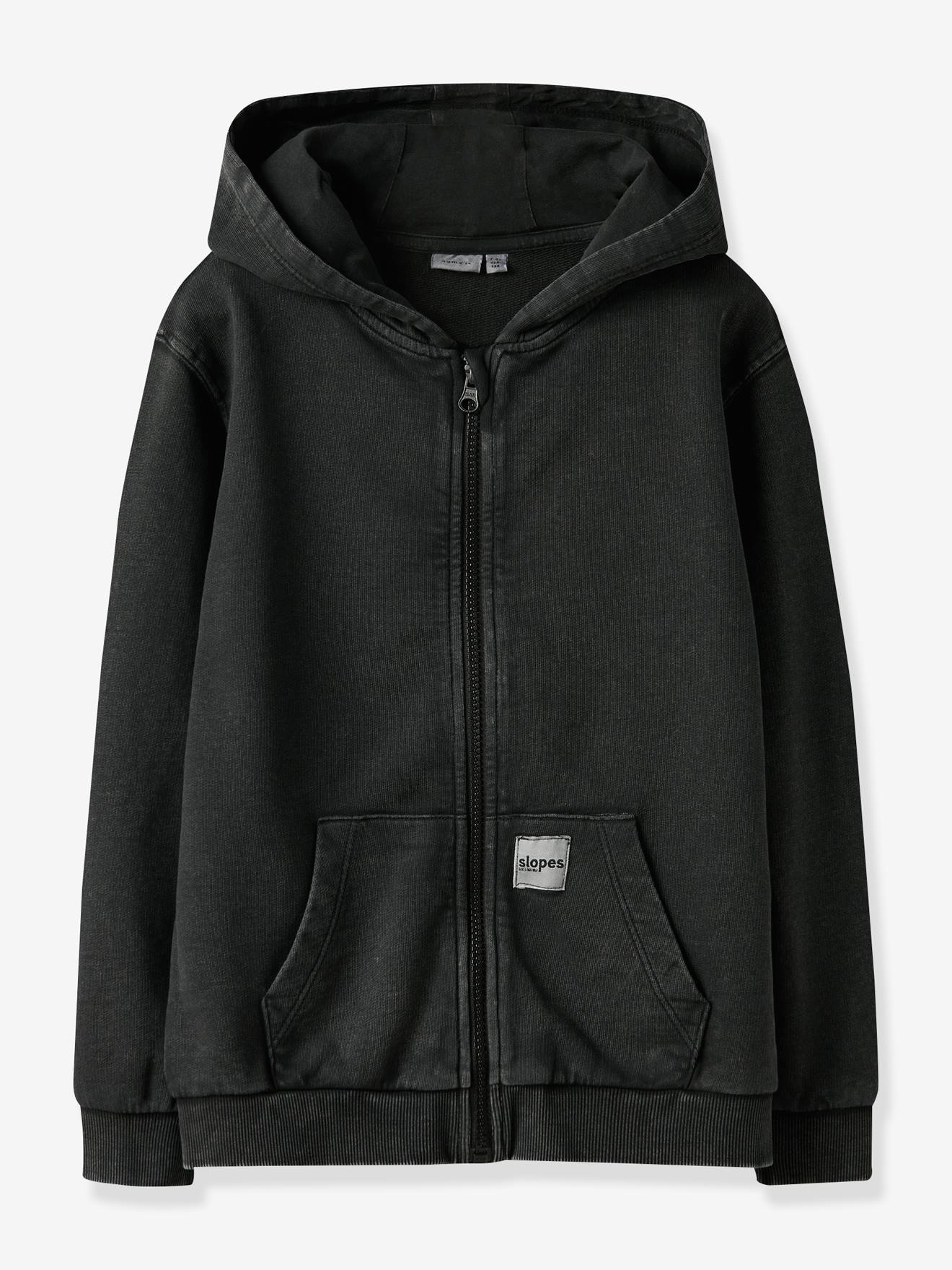 Sweater met rits NKMSVEN jongen NAME IT zwart