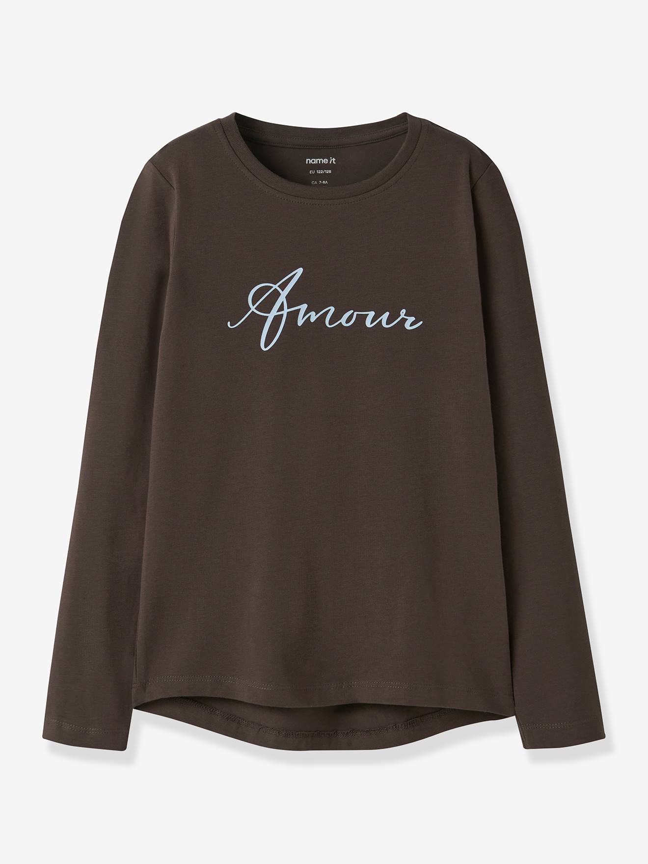 T-shirt met lange mouwen NKFVIX meisje NAME IT bruin