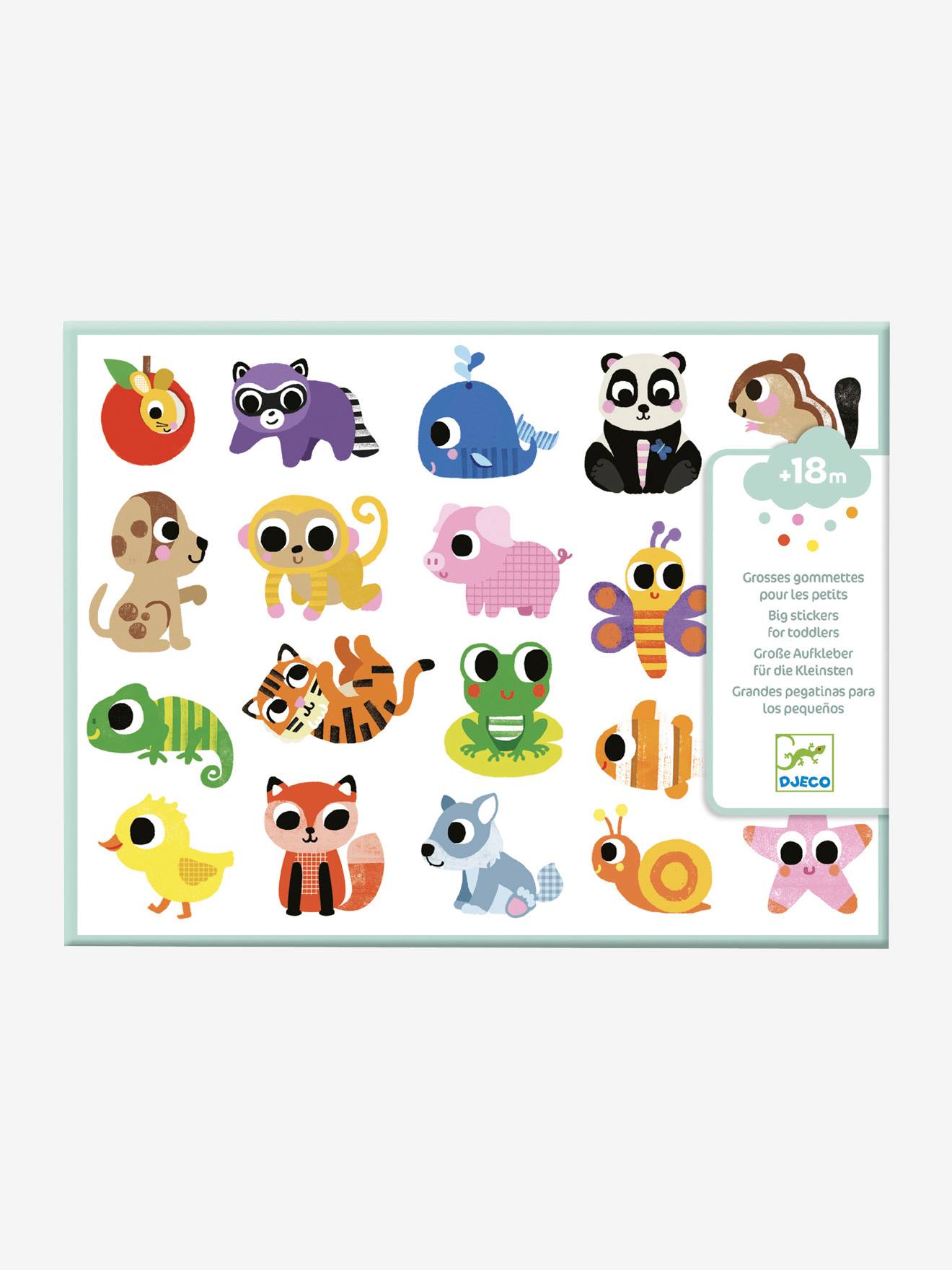 Gemakkelijk vast te pakken markeerpunten Babydiertjes DJECO meerdere kleuren afbeelding