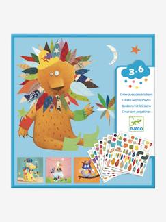 Speelgoed-Creatieve activiteiten-Plakken en vormgeven-Stickers Dieren ontwerpen DJECO