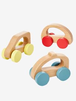 Speelgoed-Eerste levensjaren-Eerste speelgoed-Set met 3 houten wagens