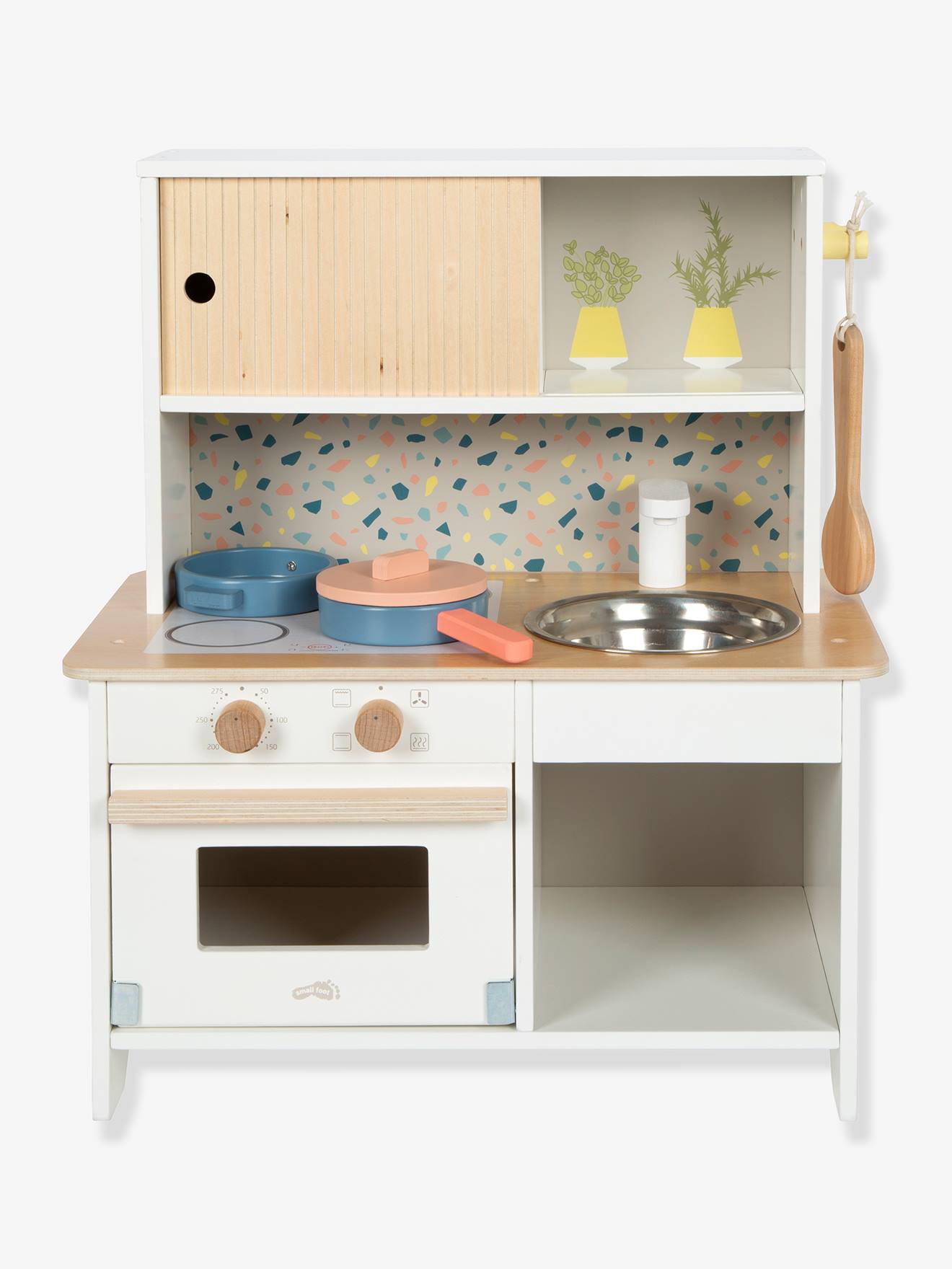 Compacte TERRAZZO kinderkeuken SMALL FOOT wit
