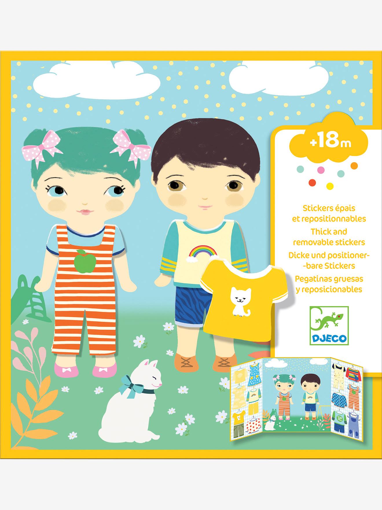 DJECO verplaatsbare stickers geel afbeelding