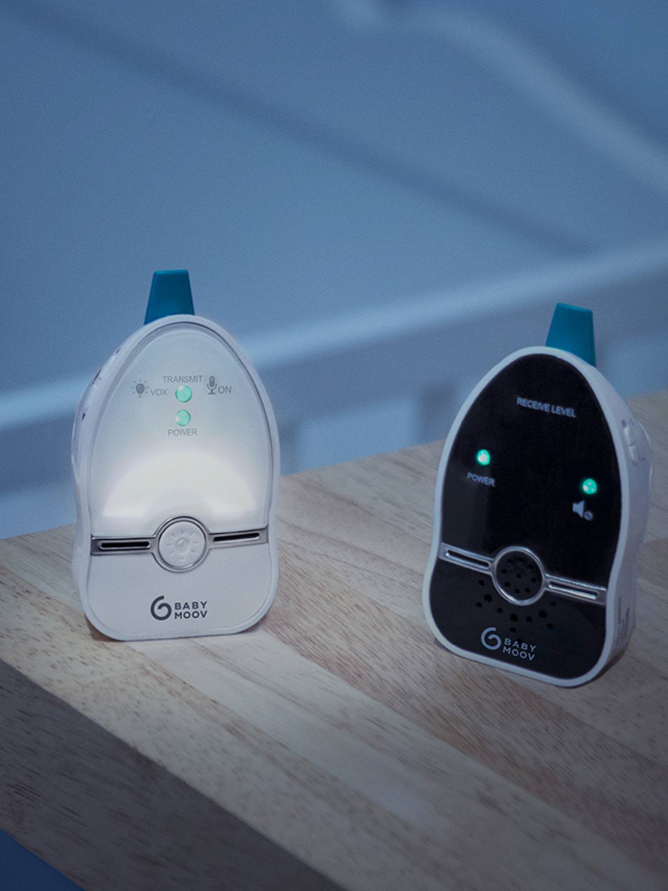 Babyfoon Easy Care bereik van 500 meter BABYMOOV wit/zwart afbeelding