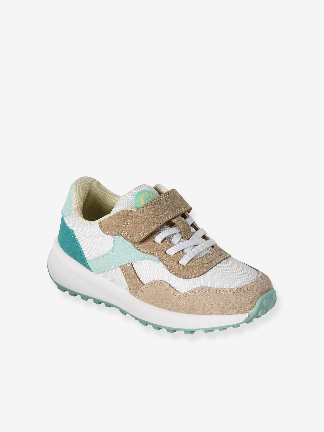 Elastische synthetische baskets voor kinderen veel beige