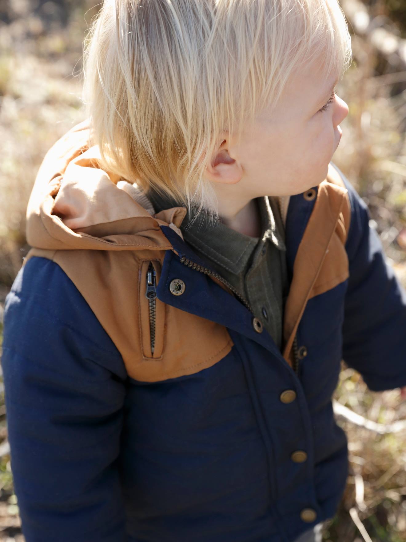 3-in-1-parka voor jongensbaby met afneembaar vest inkt