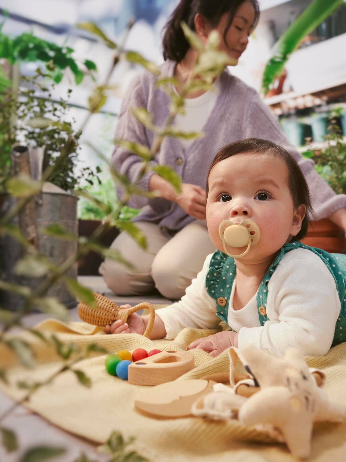 Set van 2 PHILIPS AVENT ultra soft lolly 6-18 maanden forest friends groen