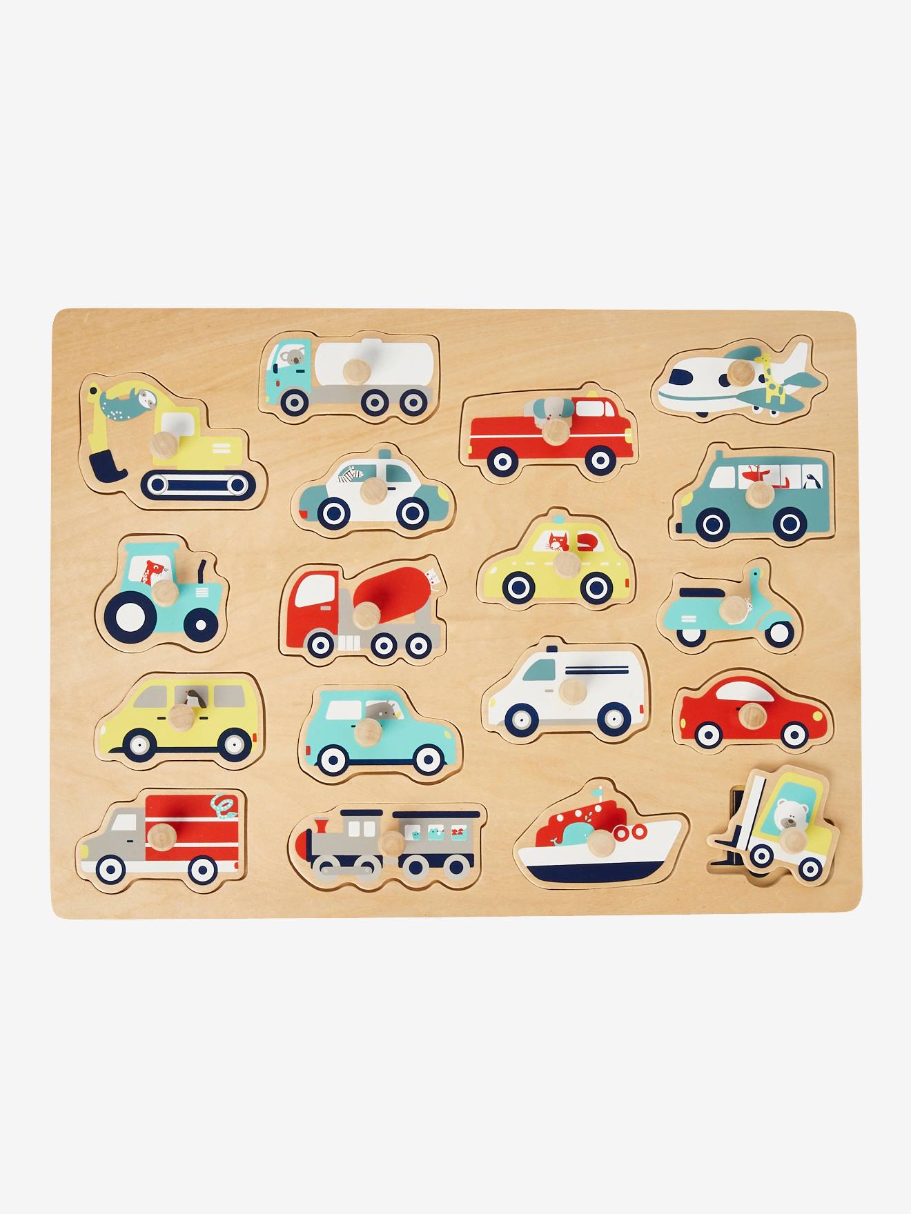 Puzzel met auto's meerkleurig