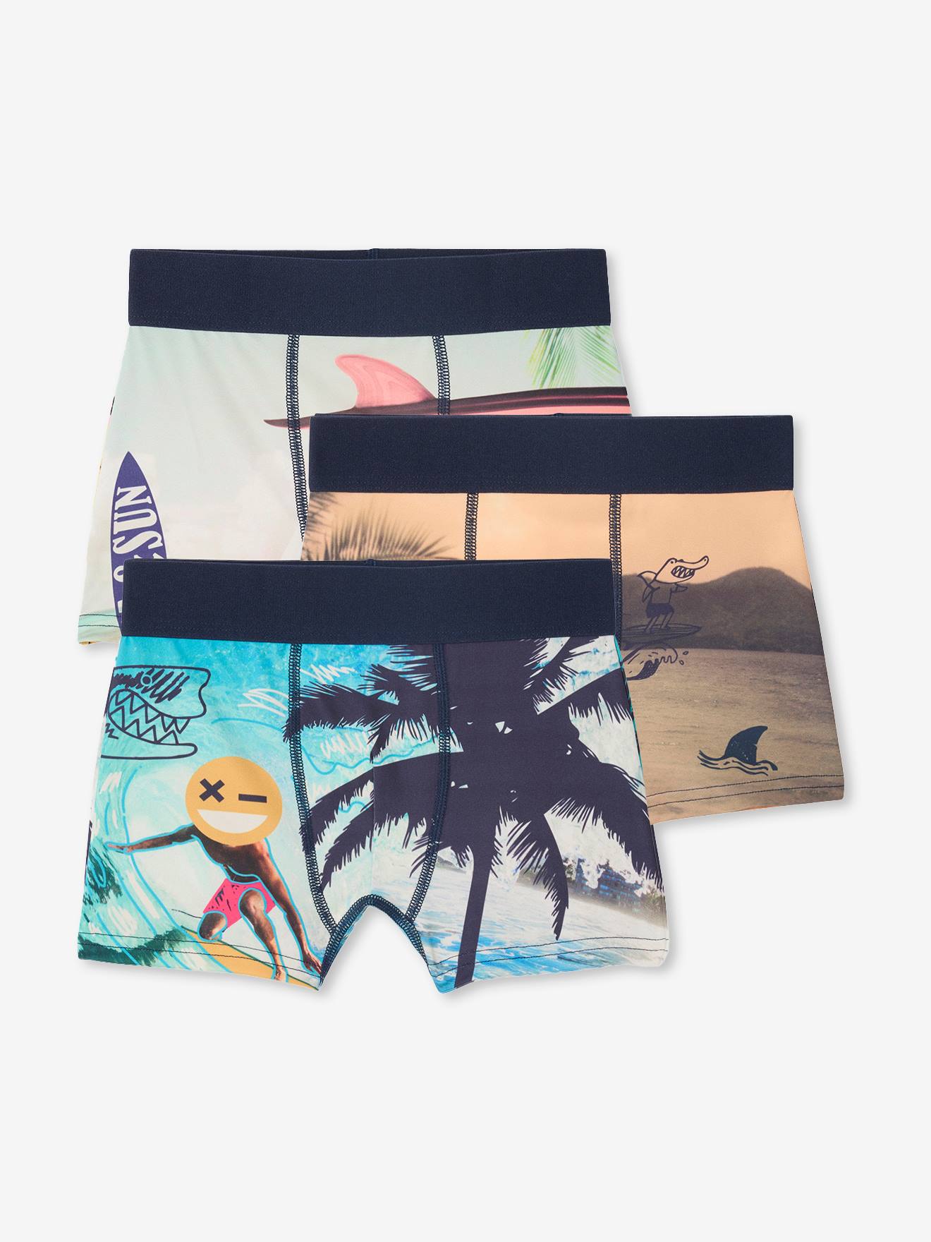 3er-Pack Jungen Boxershorts mit Fotoprint JONEN meerkleurig