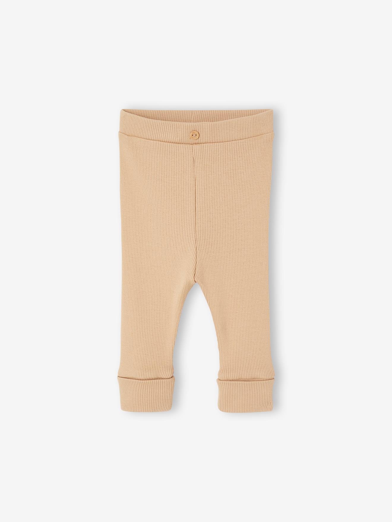Lange legging voor baby's BASICS donkerbruin