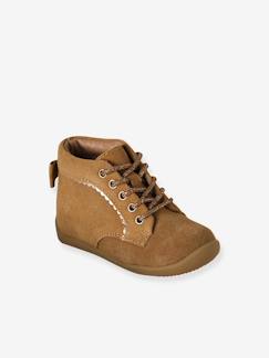 Schoenen-Baby schoenen 17-26-Soepele leren laarsjes voor baby's eerste stapjes