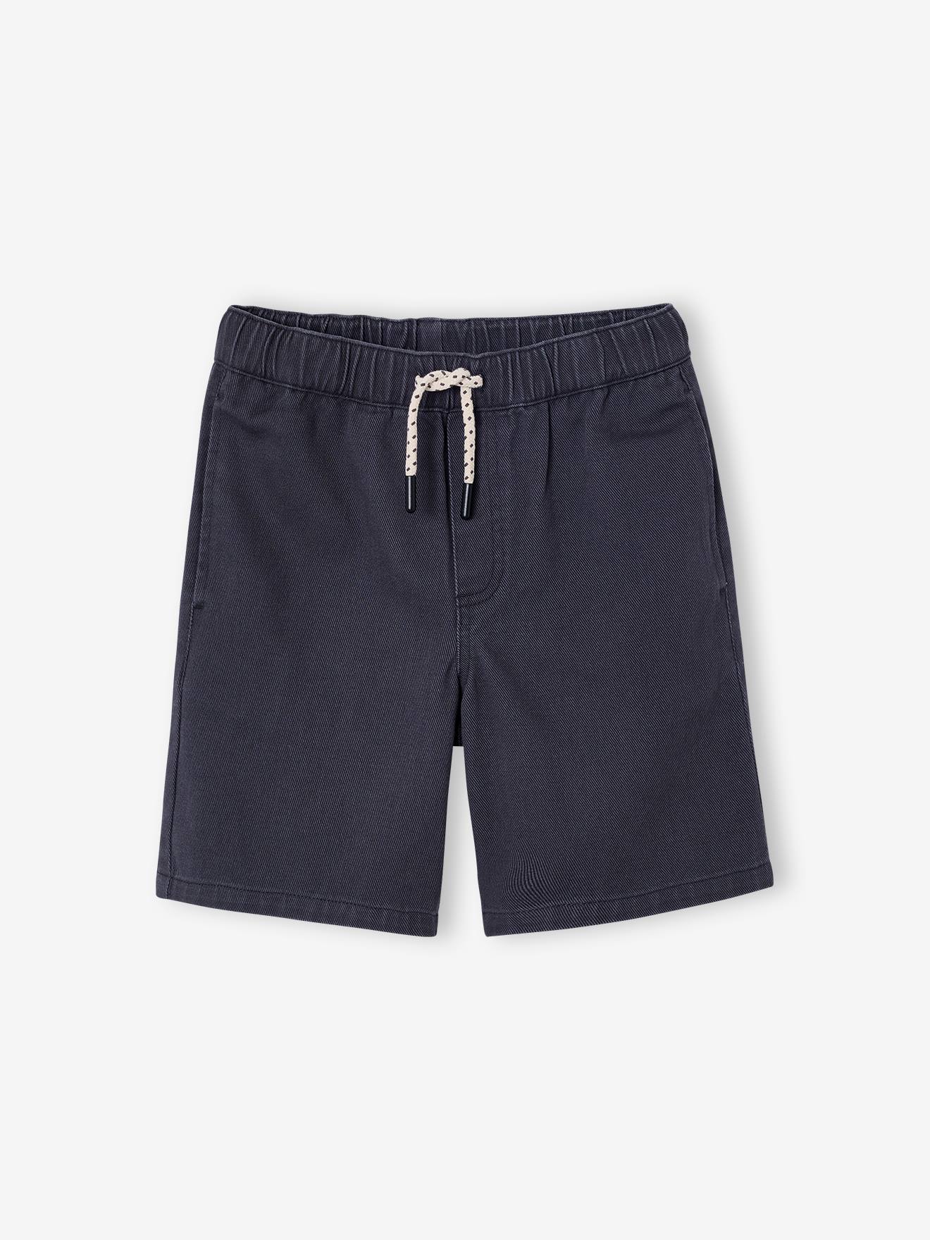Bermuda jongens in twill antraciet