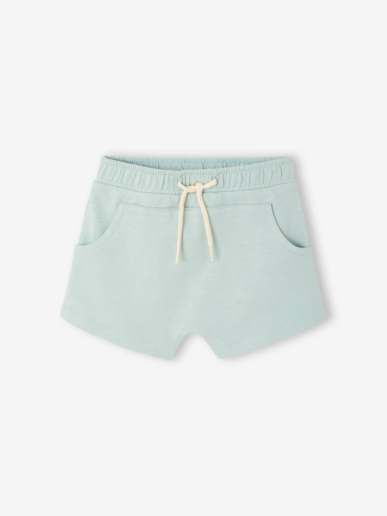 Fleece bermuda voor babyjongens grijsblauw