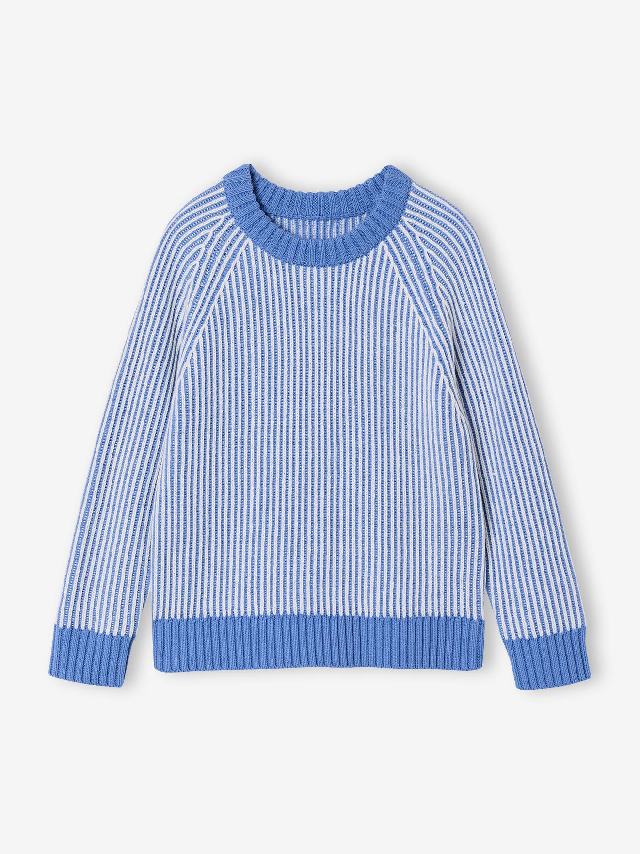 Trui voor jongens van gebreid materiaal blauw
