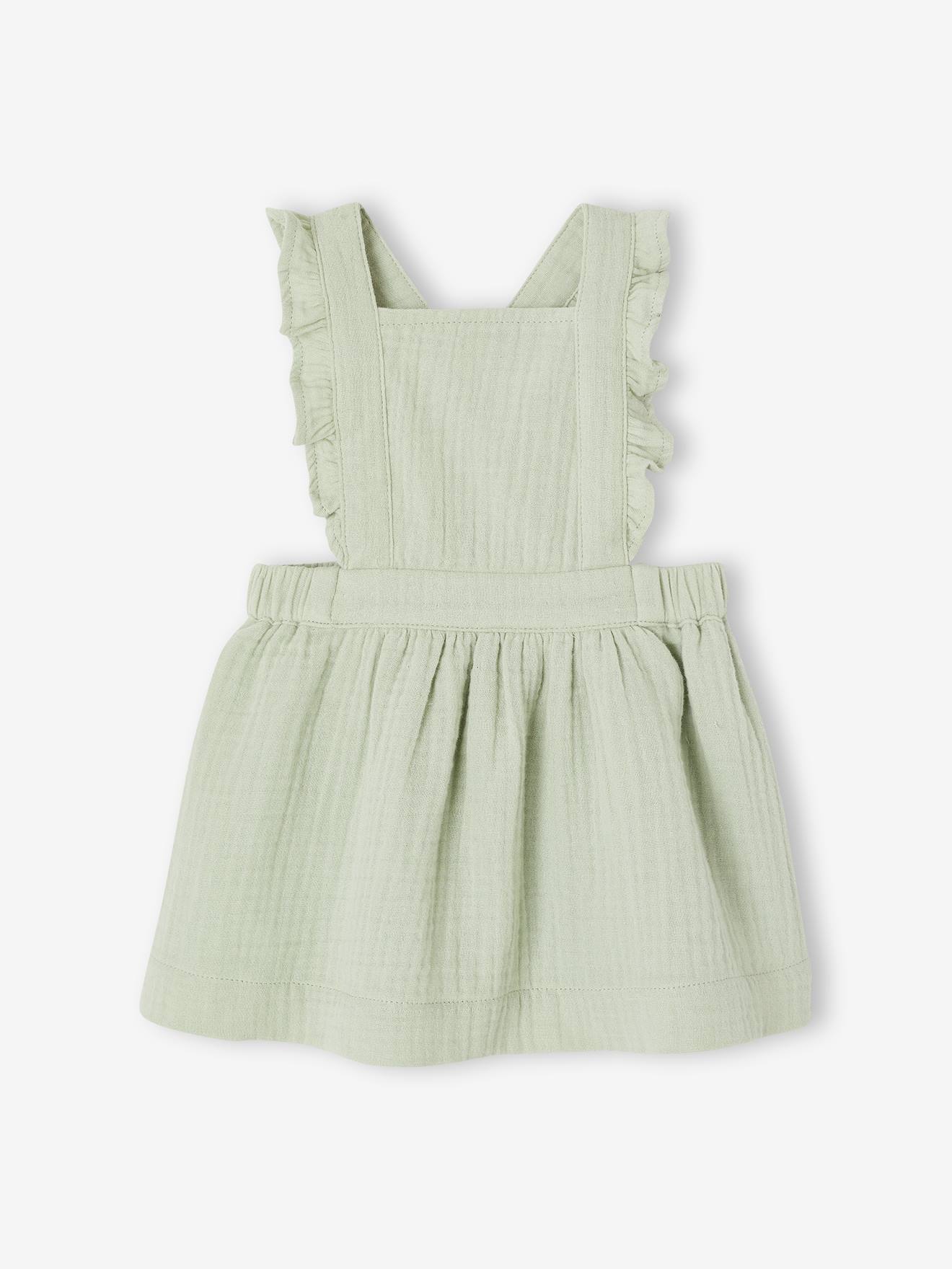 Babyjurkje katoengaas blauwgroen