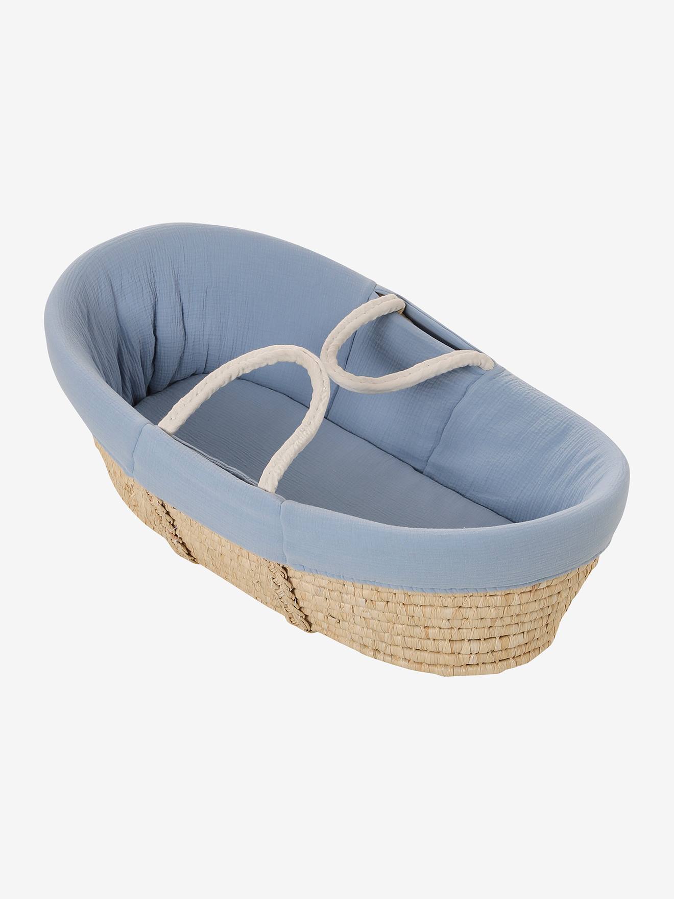 Hoes voor draagwieg van katoengaas grijsblauw