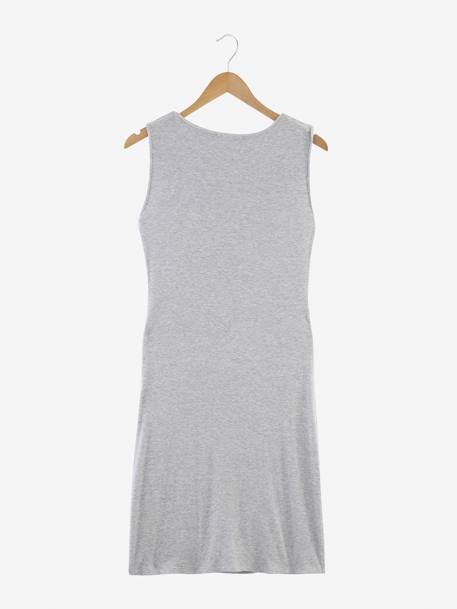 Zwangerschapsjurk van ribtricot GRIJS LICHT CHINE - vertbaudet enfant 