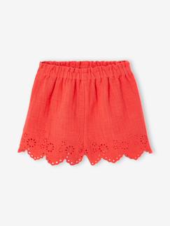 Baby-Short voor babymeisjes van katoengaas