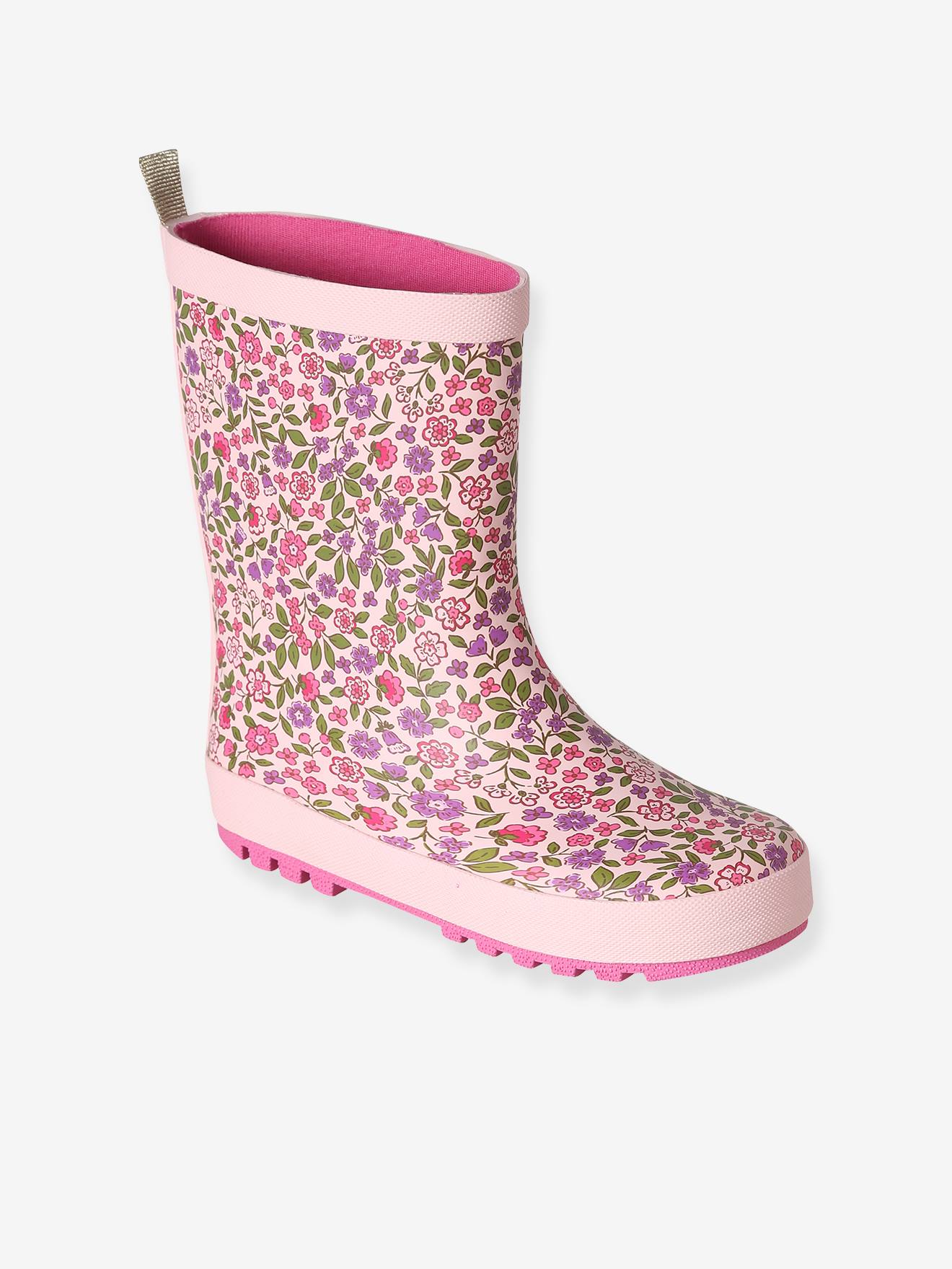Rubberen regenlaarzen met print voor kinderen, kleutercollectie veel roze