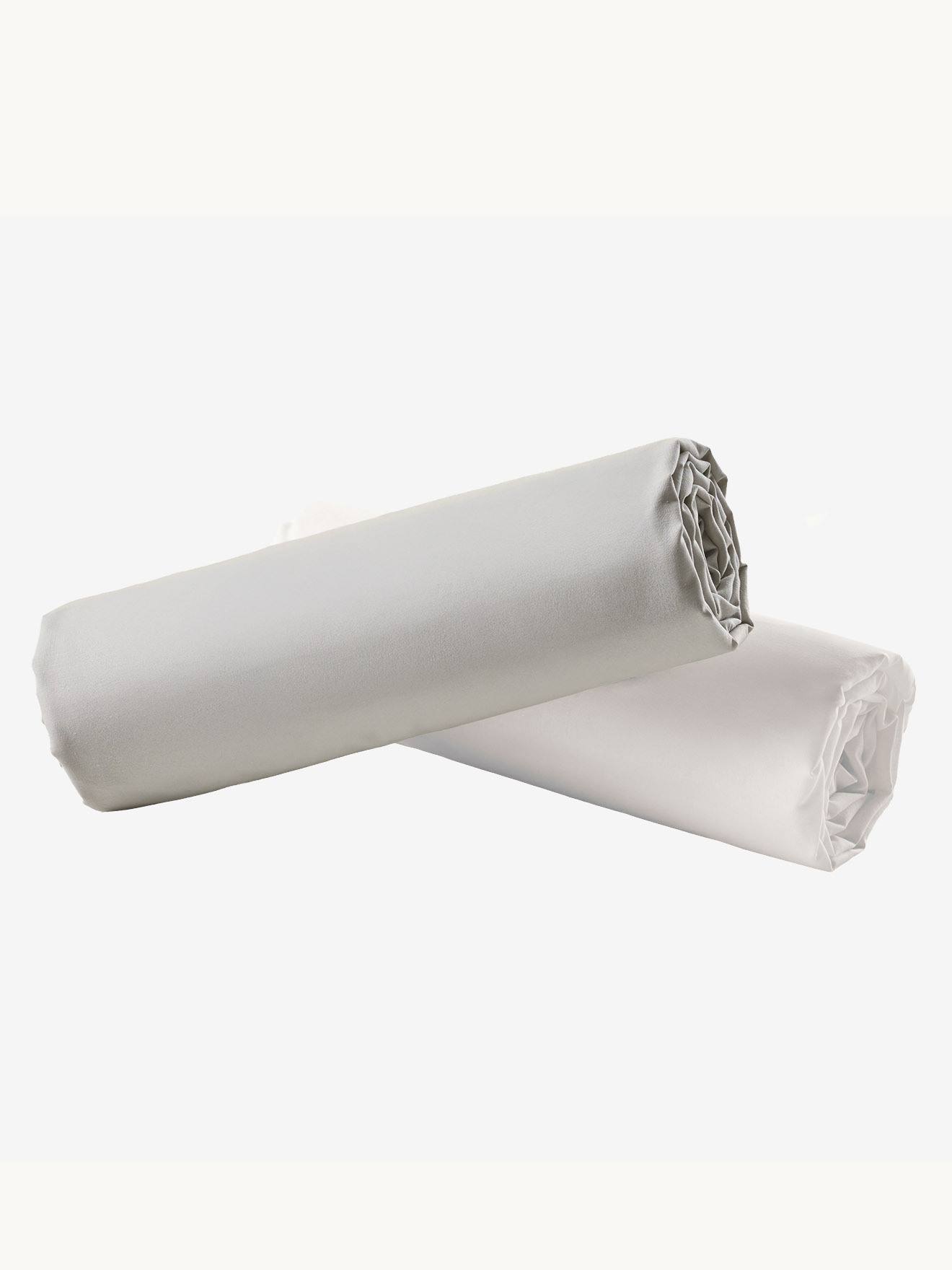 Set van 2 hoeslakens voor kinderen van gerecycled katoen parelgrijs