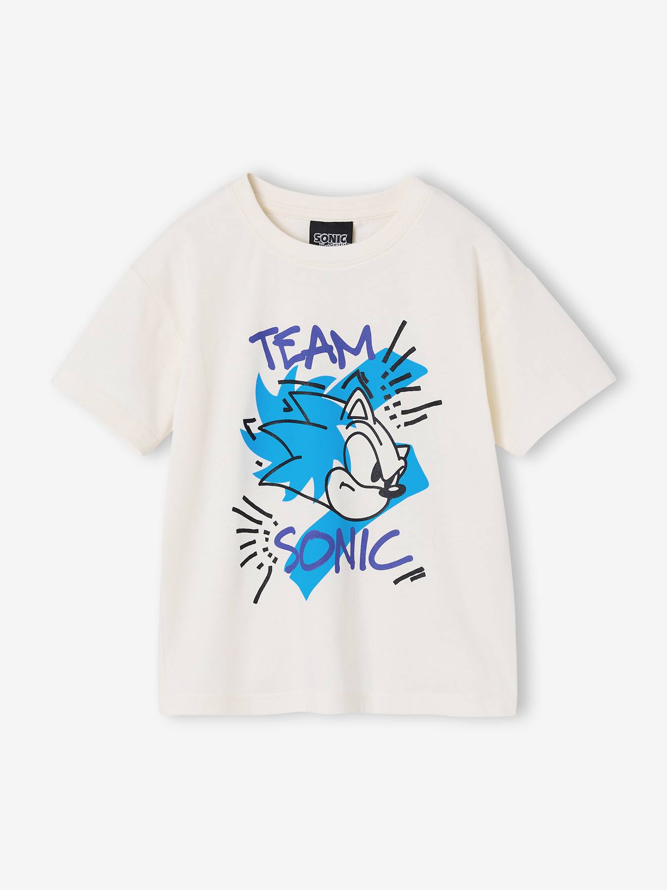 T-shirt jongen SONIC ecru afbeelding