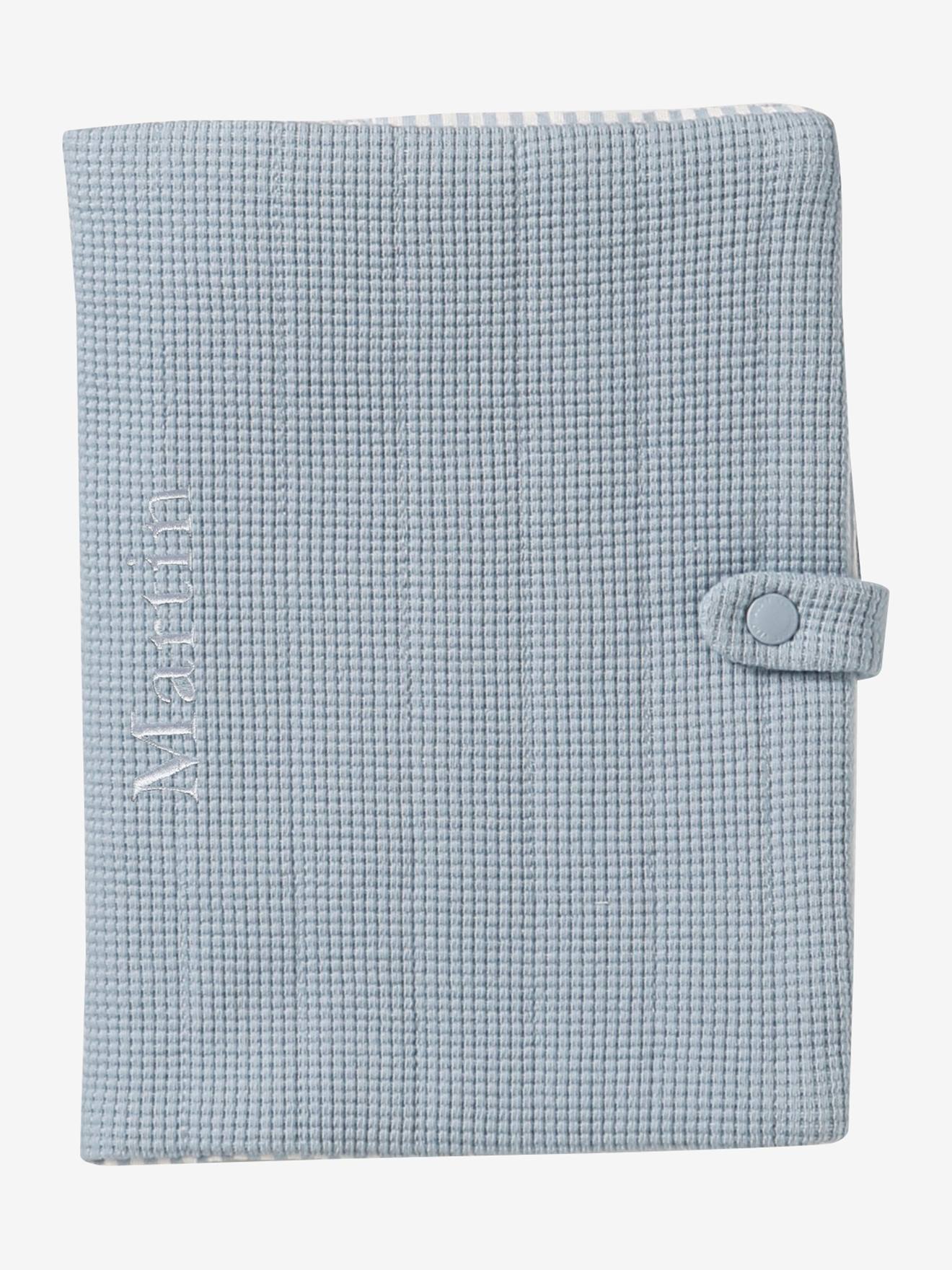 Hoesje voor groeiboekje grijsblauw