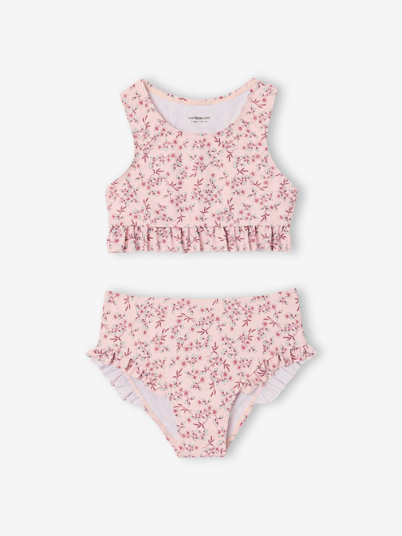 2-delig badpak voor meisjes lichtroze