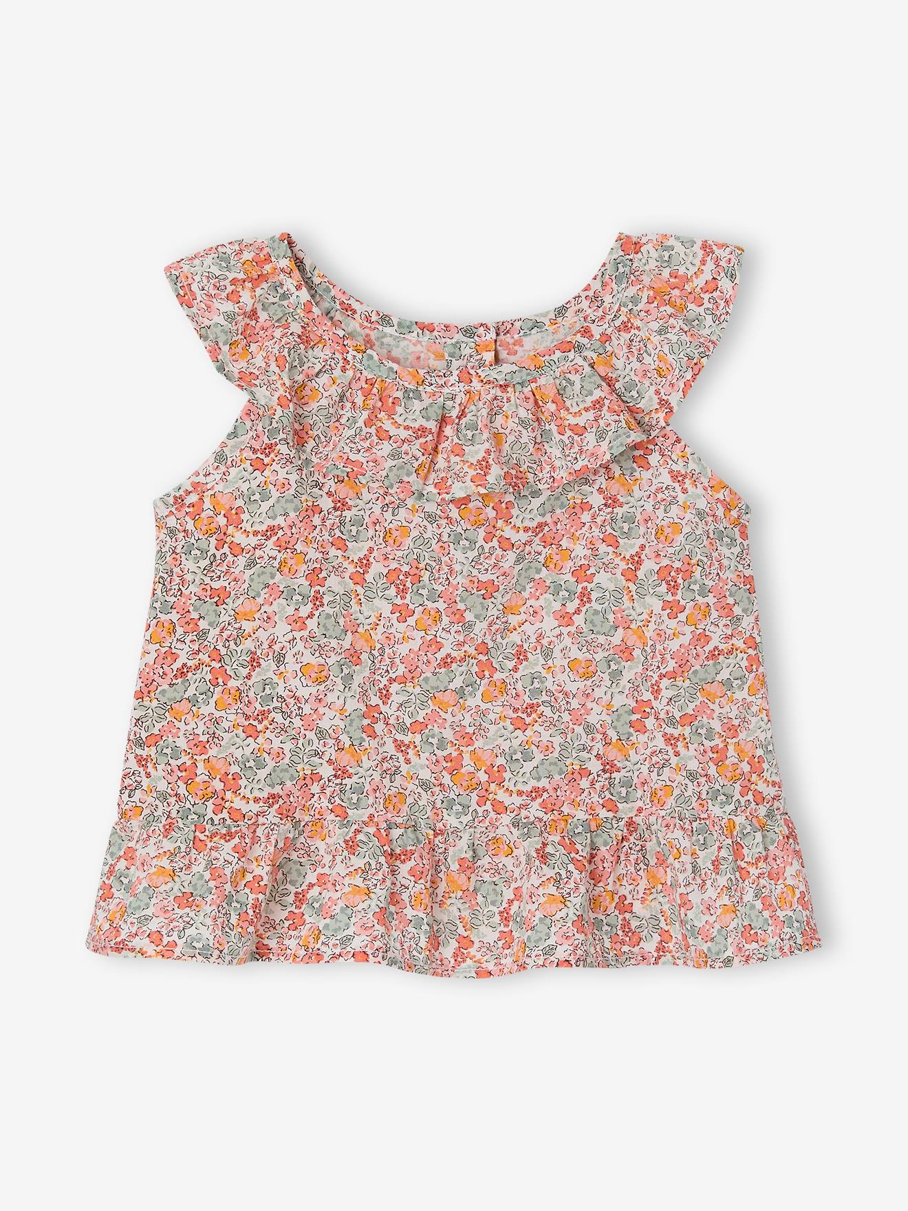 Blouse voor babymeisjes met print meerkleurig