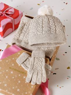 Kerstcadeauset voor meisjes muts + snood + wanten/handschoenen  - vertbaudet enfant