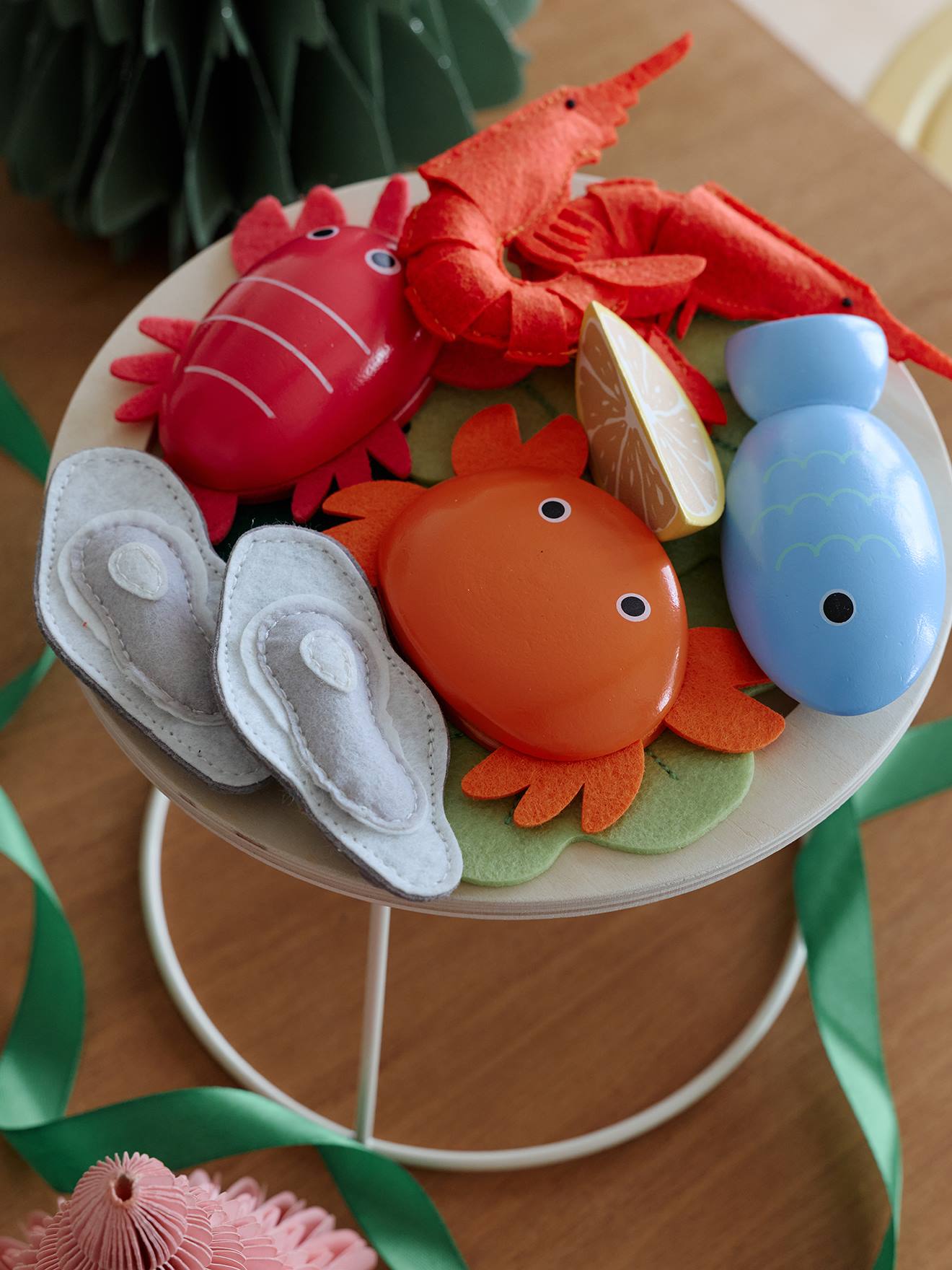 Houten FSC® fruitschaal blauw