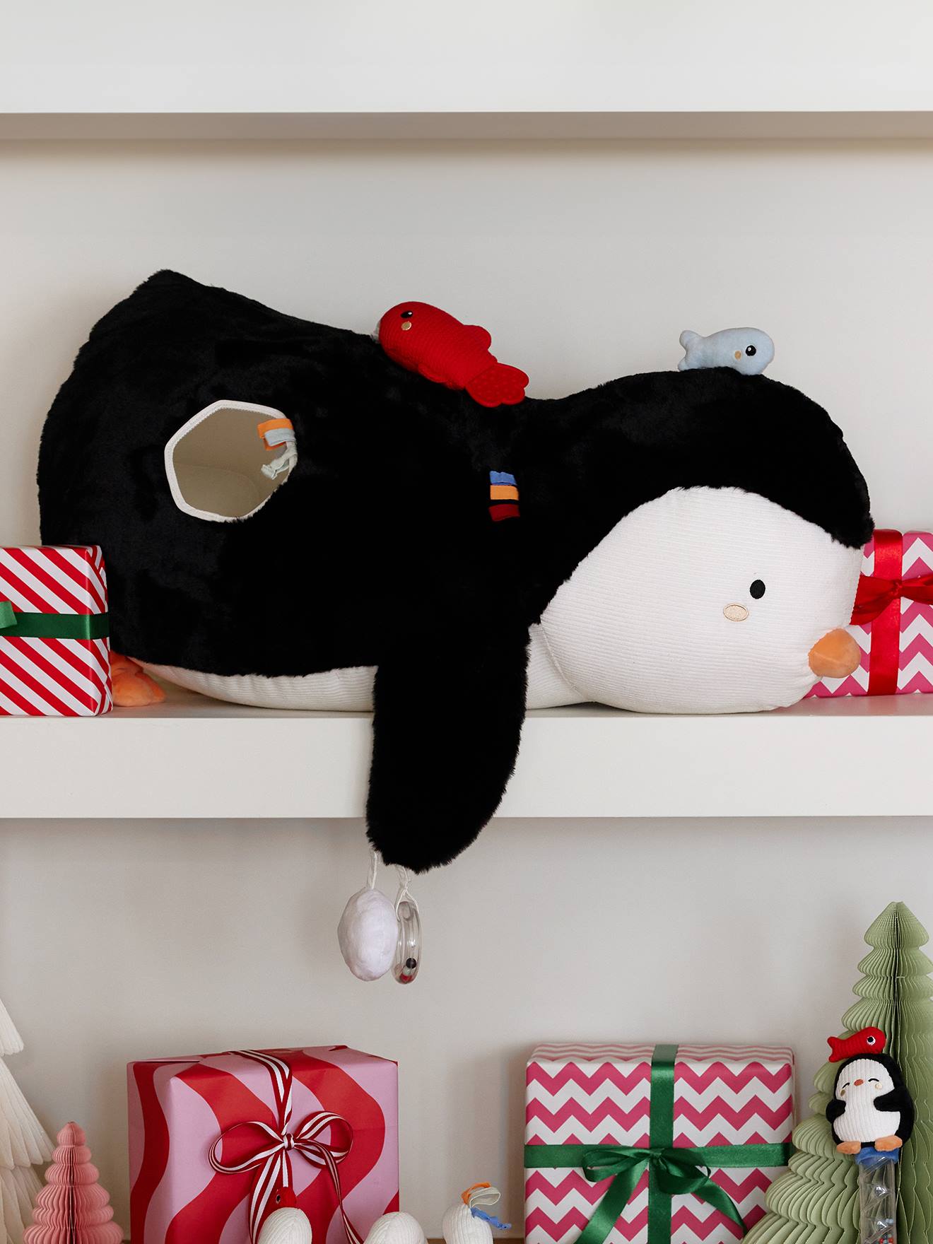 Grote pluchen activiteitenpinguïn BANQUISE wit