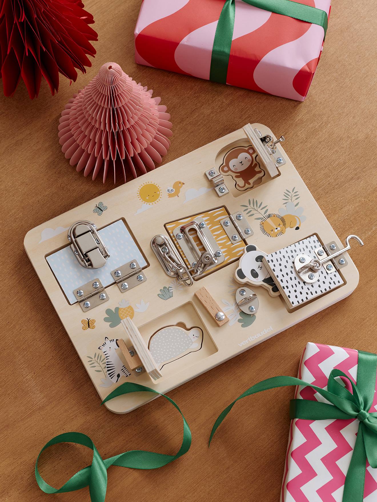 Vergrendelingsbord 2-in-1 van FSC®-hout hout