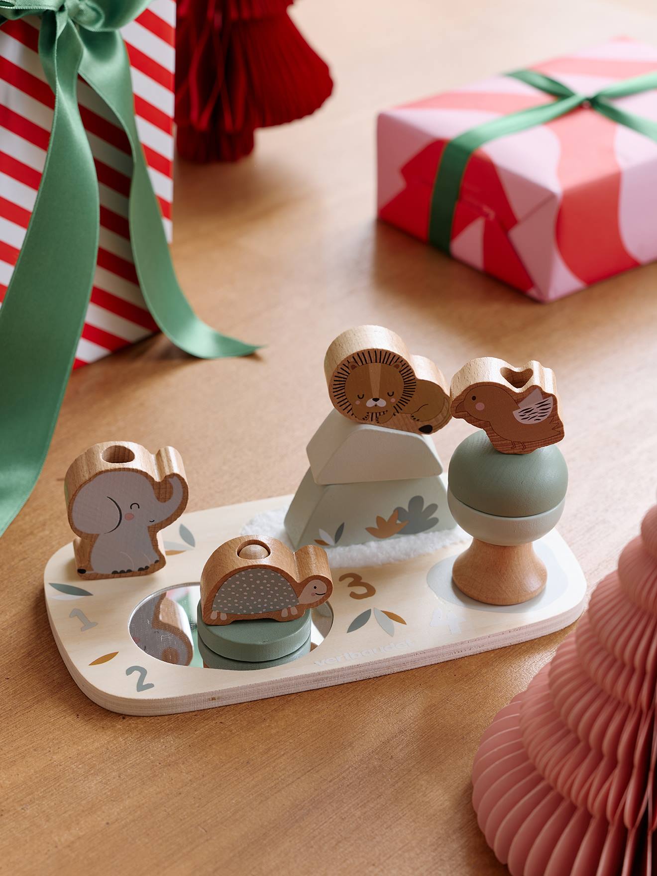 Evolutieve stapelplank van FSC®-hout TANZANIE geel