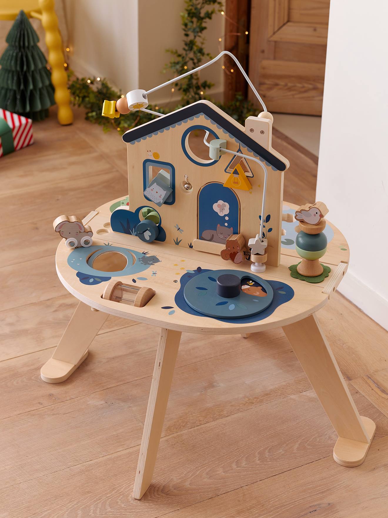 Evolutieve activiteitentafel, opvouwbaar, van FSC®-hout hout