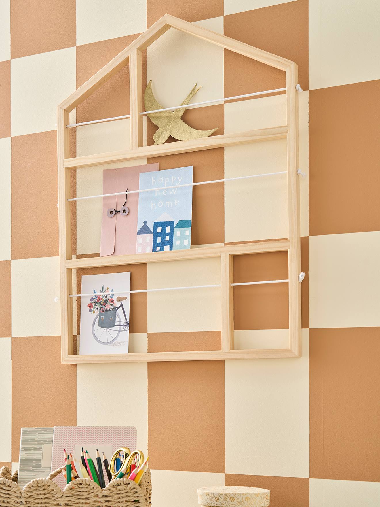 Houten fotolijst beige