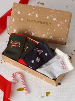 Meisje-Set van 3 paar kerstsokken voor jongens