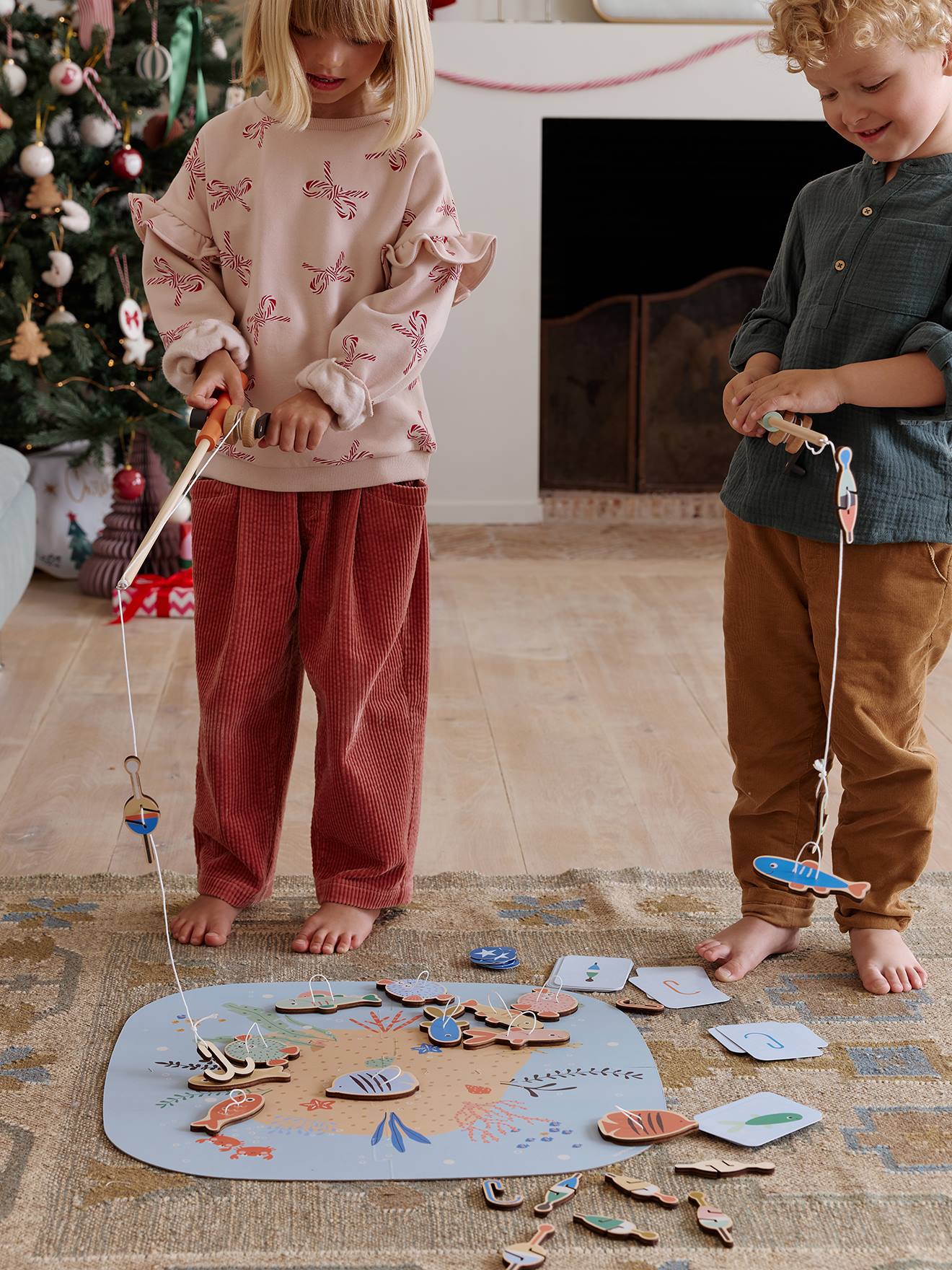 Hengelsportspel van FSC®-hout blauw